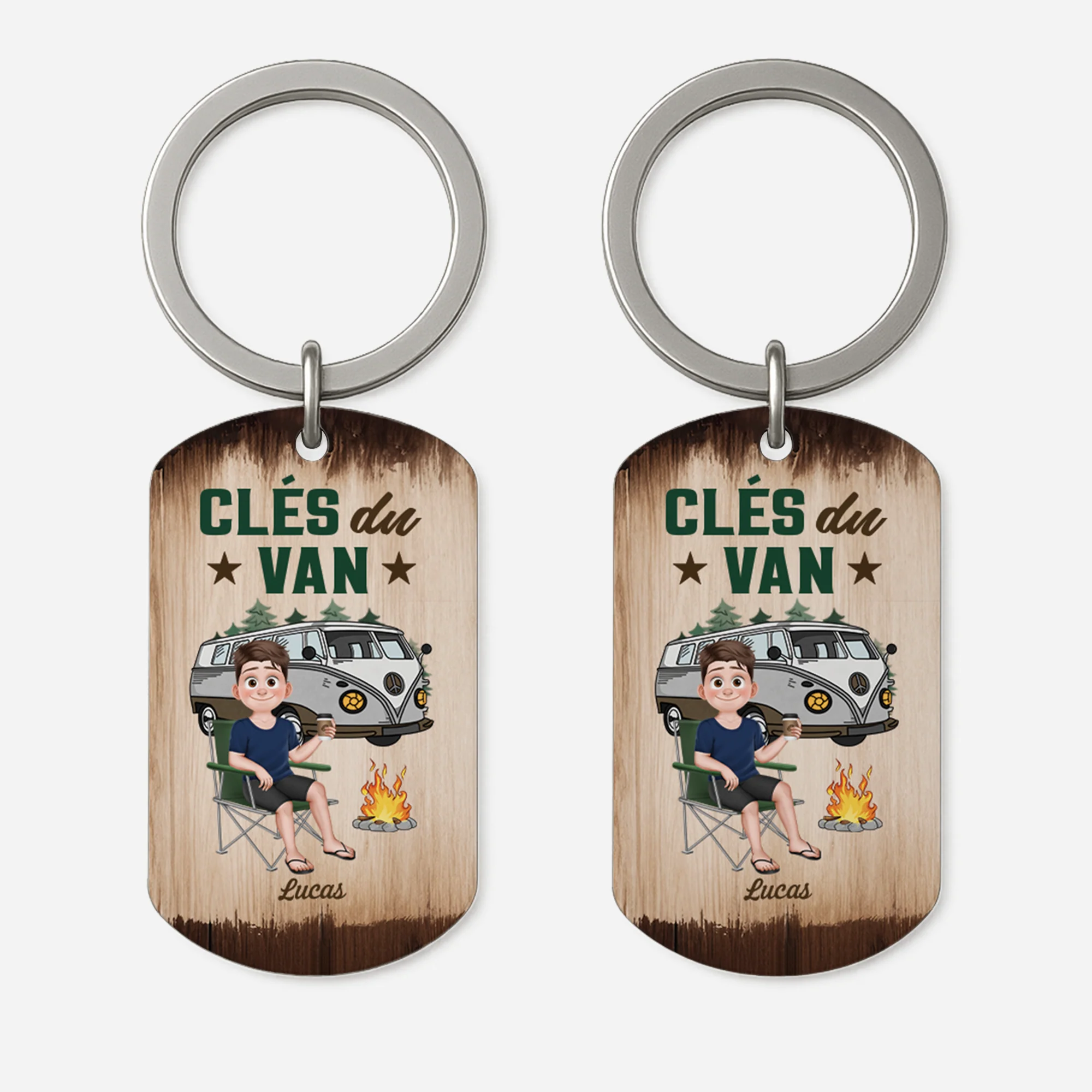 Porte-clé Aluminium Personnalisé | Cadeau Camping Homme Femme