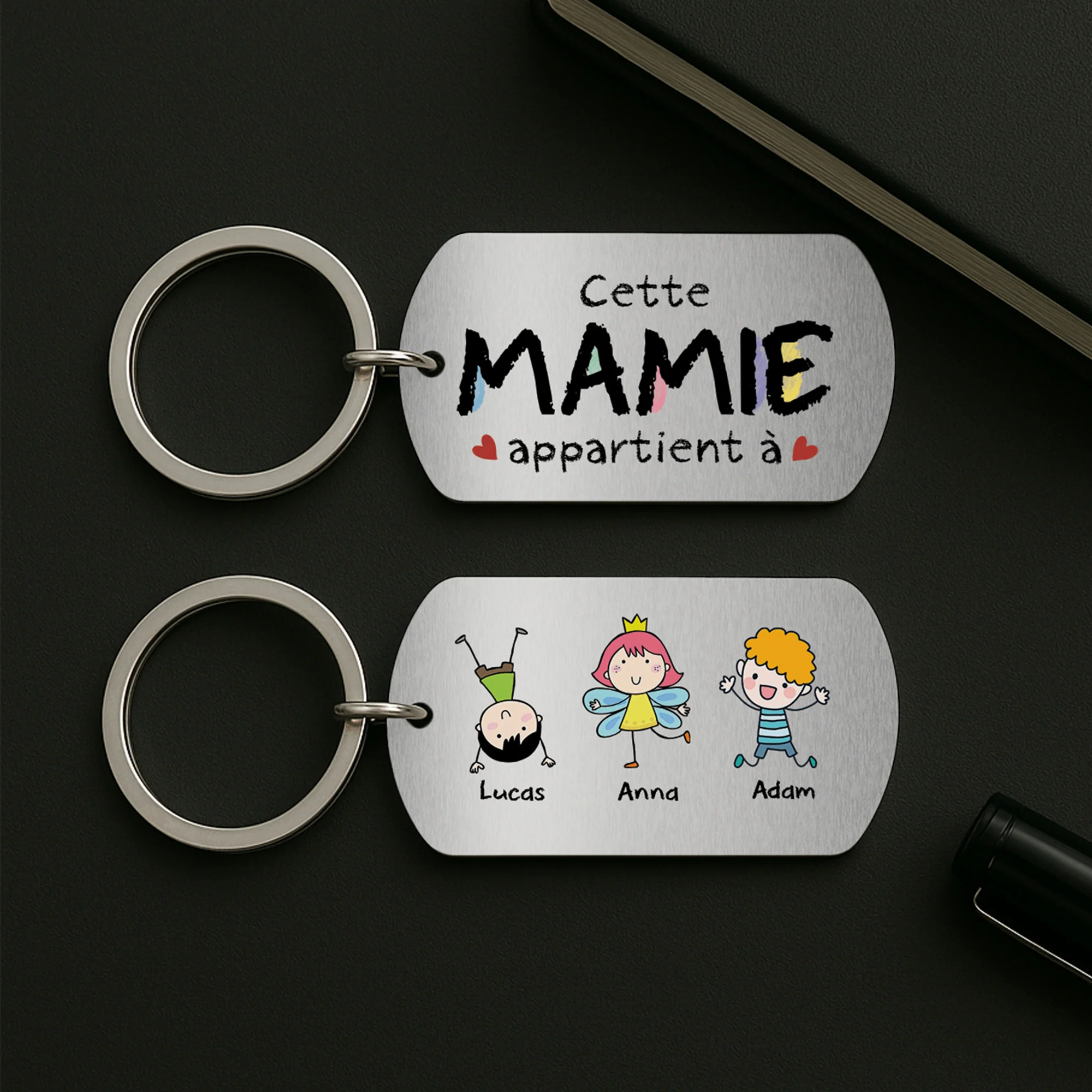 Porte Clé Personnalisé Papa – Ce Papa Appartient À | Aluminium - Image 2