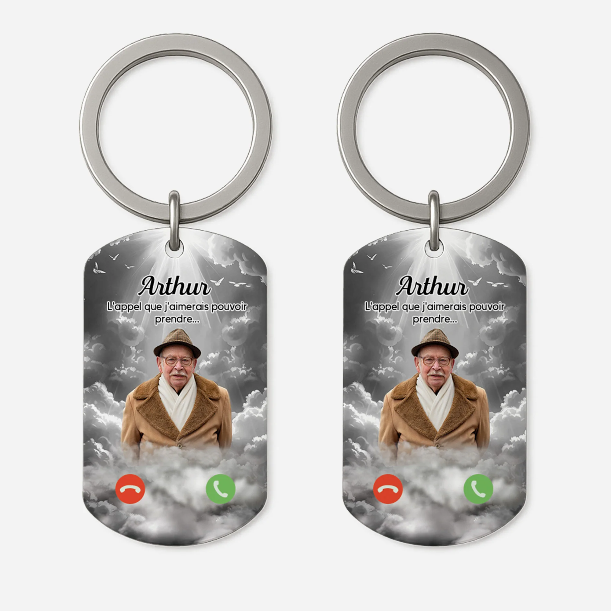 Porte Clé Personnalisé – L'Appel Que J'Aimerais Pouvoir Prendre | Commémoratif Aluminium
