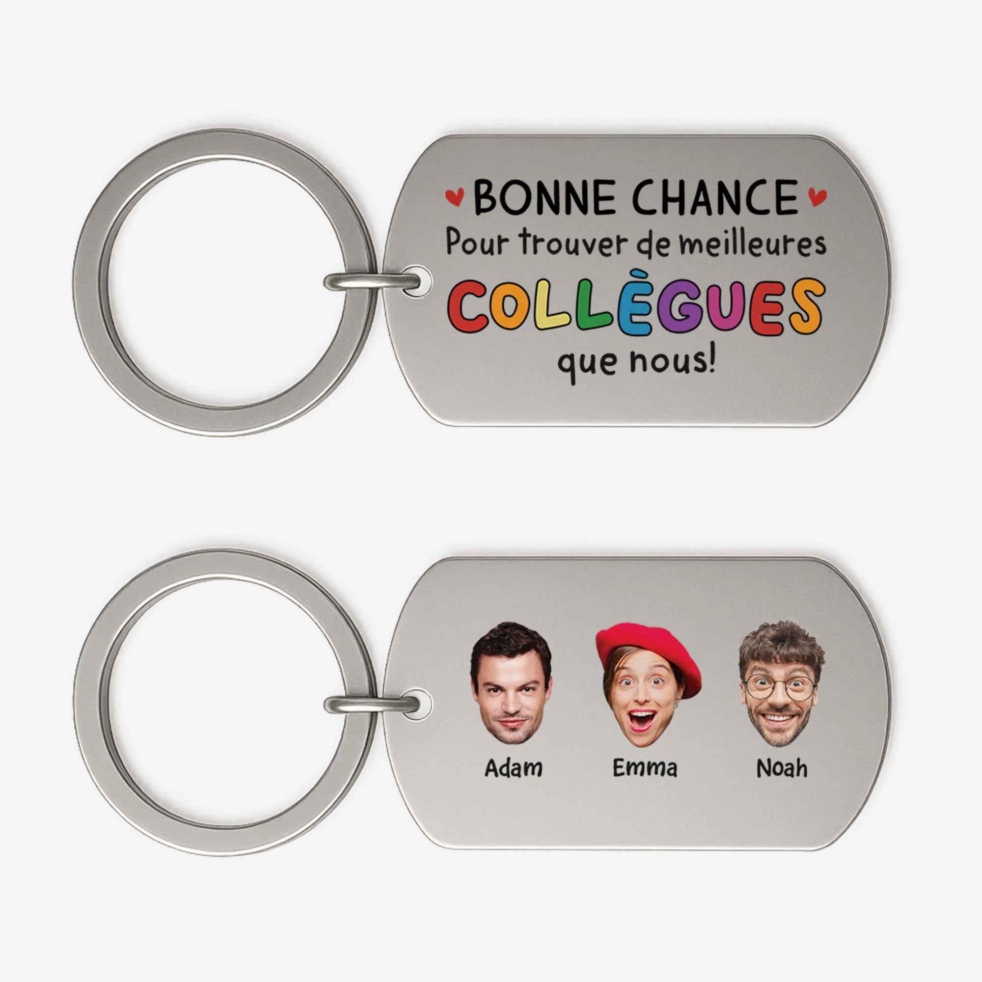 Porte Clé Meilleur Collegue Personnalisé - Bonne chance