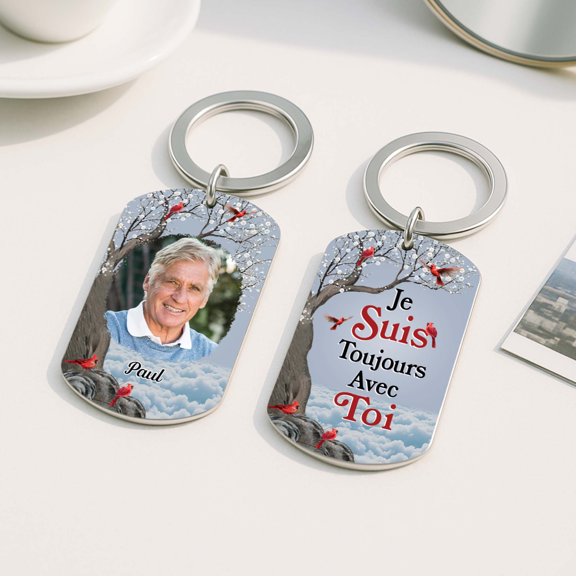 Porte Clé Personnalisé Avec Photo – Jusqu’à Nos Retrouvailles | Porte-Clés Aluminium - Image 2