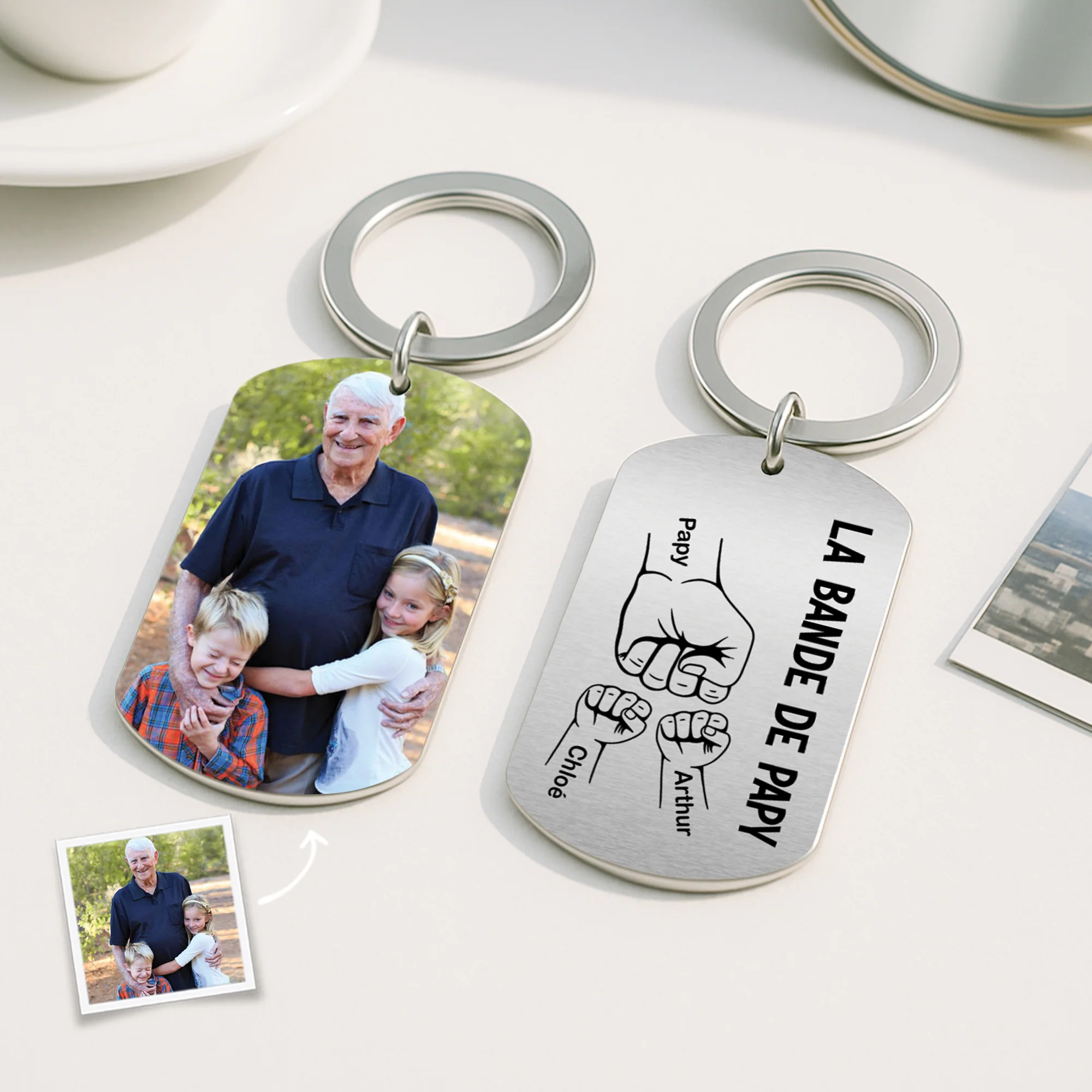Porte Clés Personnalisé Photo – La Bande à Papa | Porte-Clés Aluminium - Image 2