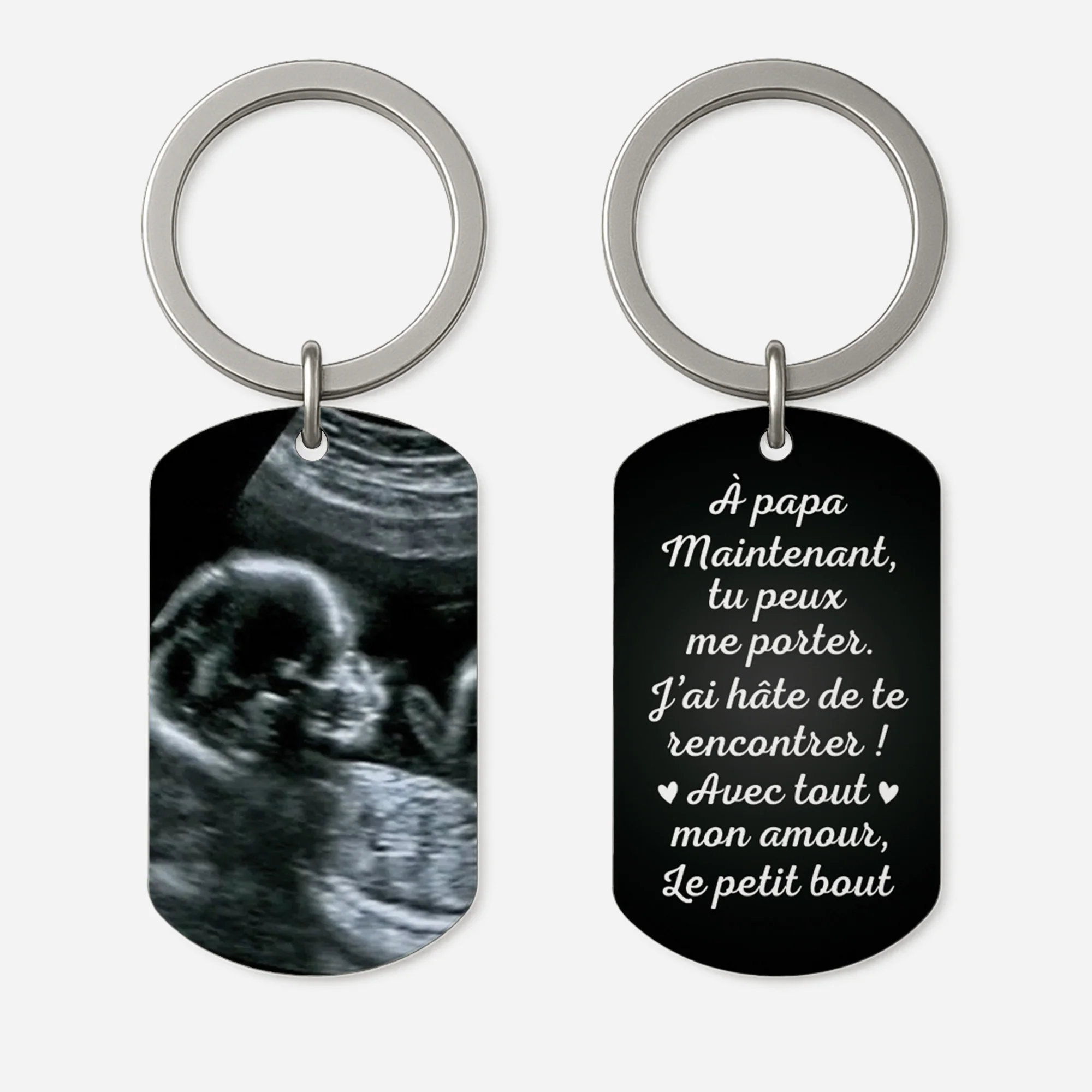 Porte Clés Personnalisé Photo – Ton Petit Bout | Porte Clé Texte Aluminium