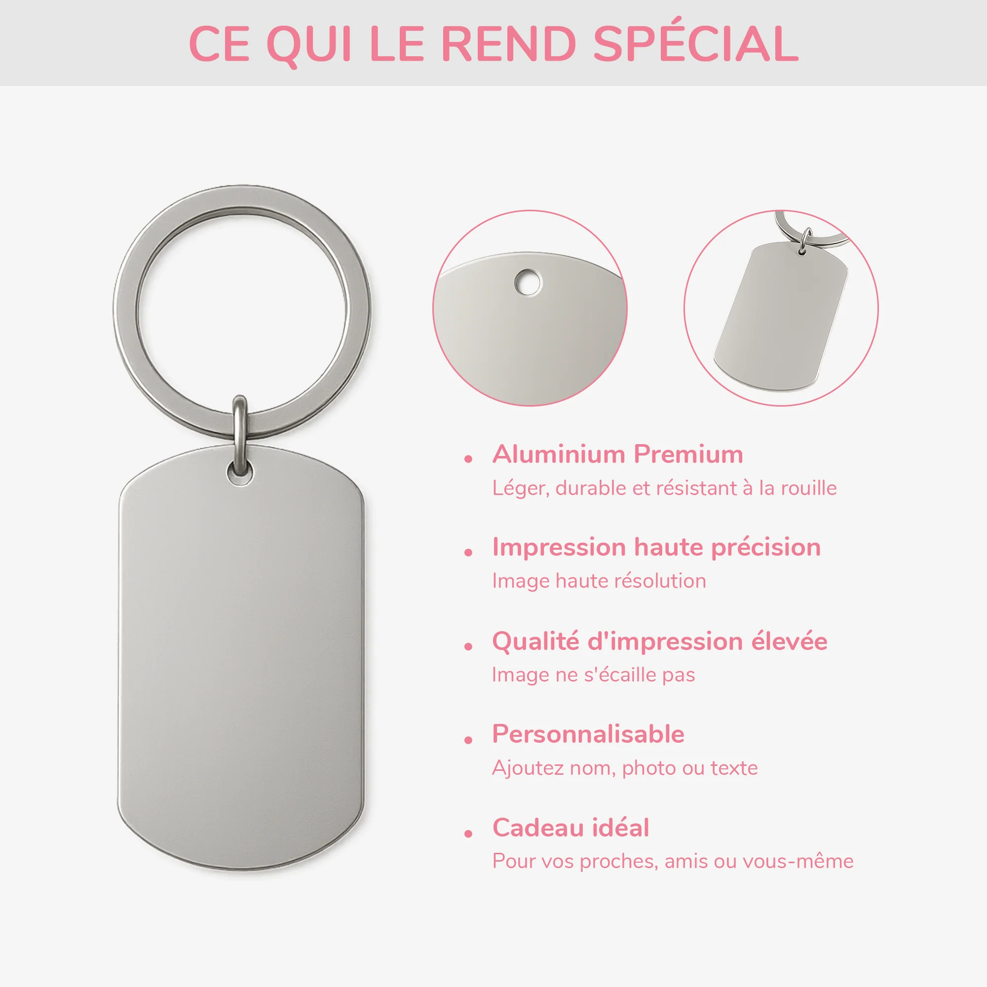 Porte Clé Aluminium Personnalisé Pour Collègue - Copines De Boulot - Image 4
