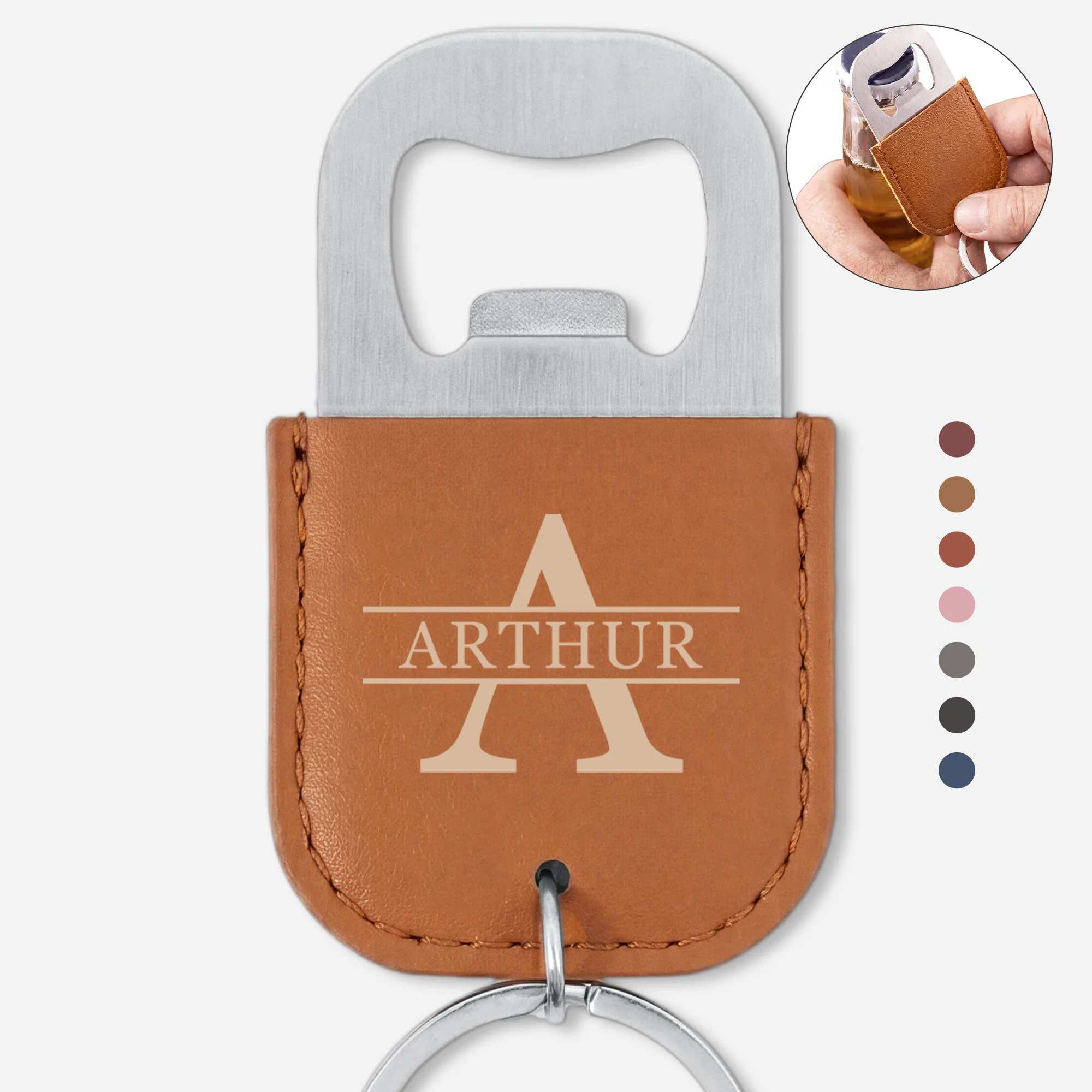 Porte-clé Décapsuleur Personnalisé - Cadeau Original Avec Prénom Pour Homme
