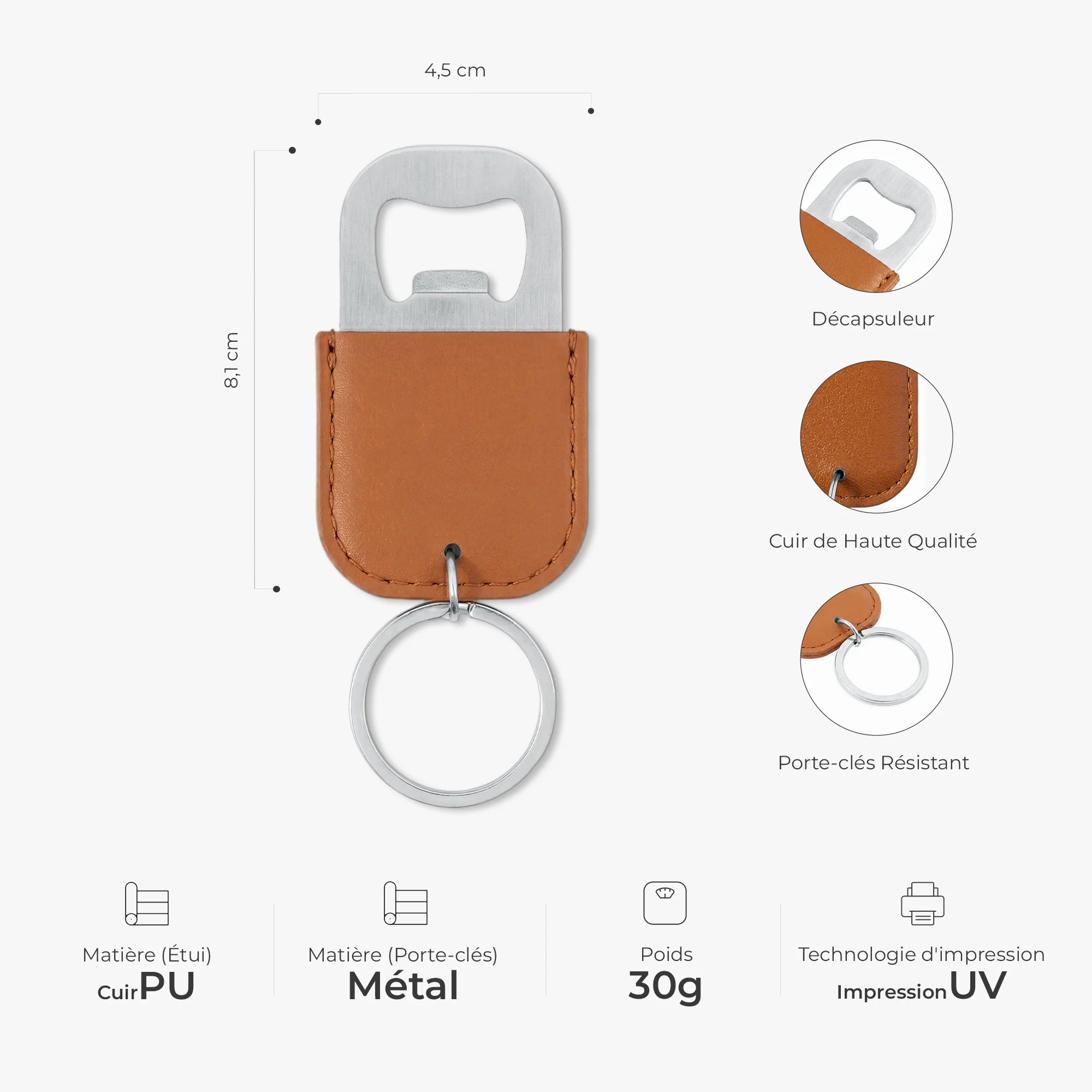 Porte-clé Décapsuleur Personnalisé - Cadeau Original Avec Prénom Pour Homme - Image 2
