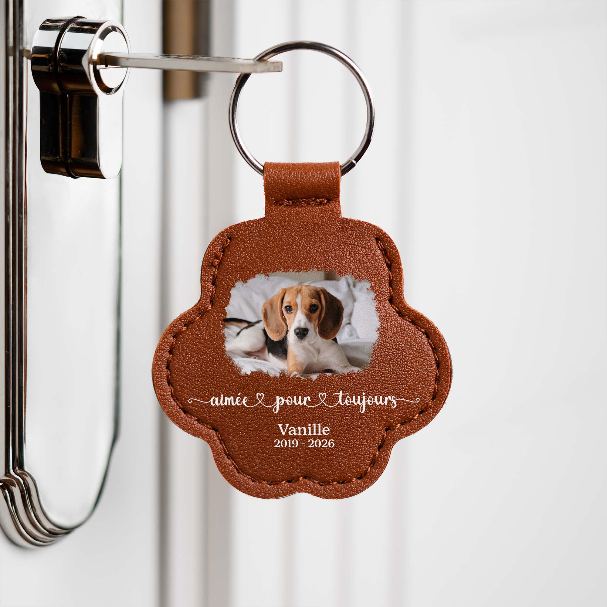 Porte Clé Personnalisé Animaux | Photo Commémorative Chat Chien Aimé - Image 2
