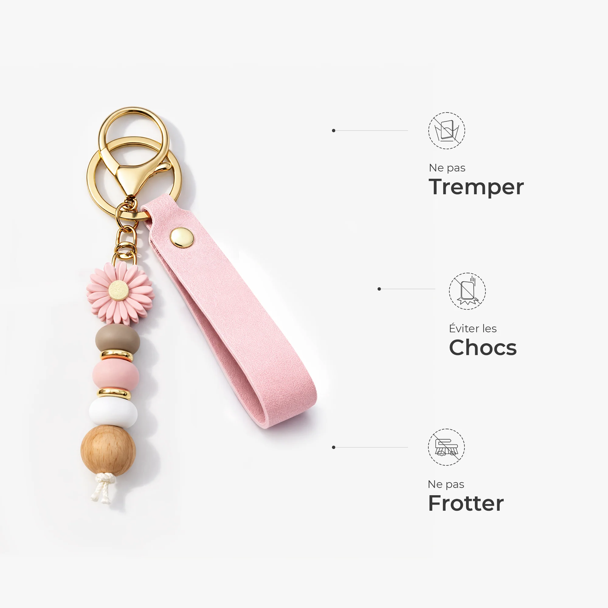 Porte Clé Personnalisable | Imprimée UV Que Mon Amie Vive À Côté - Image 6