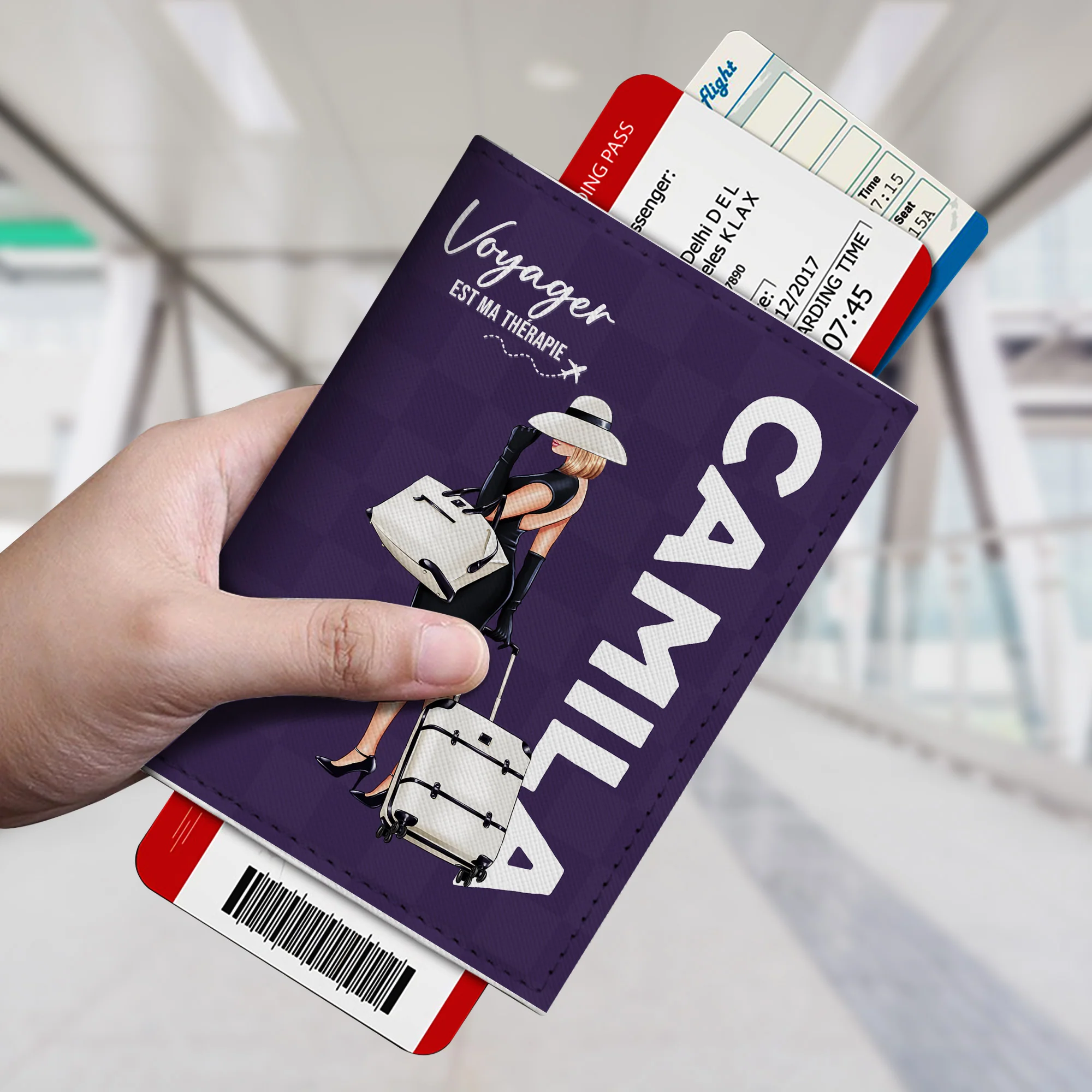 Porte Passeport Personnalisé Femme - Collectionner Les Moments - Image 2