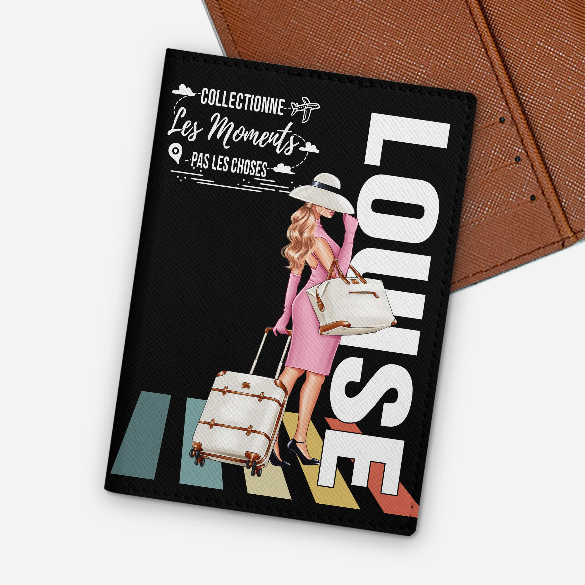 Porte Passeport Personnalisé Femme - Voyageuse Charmante