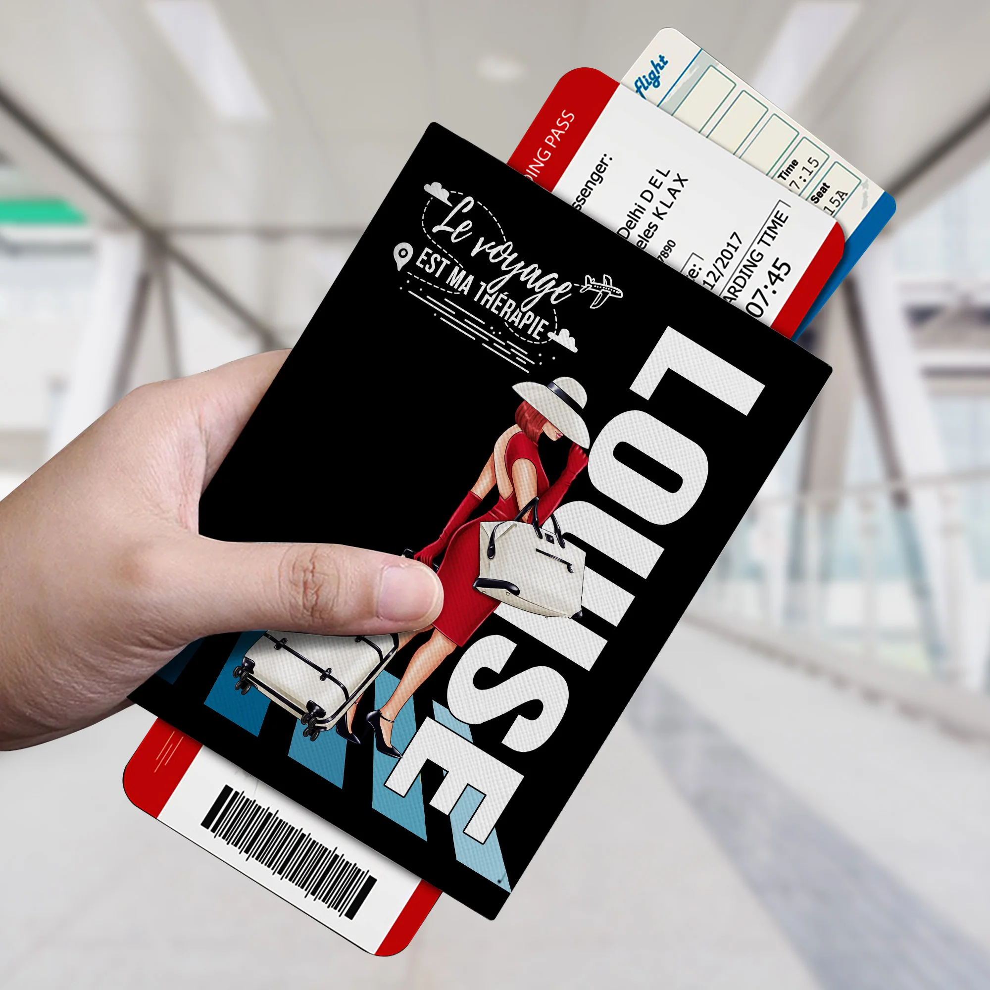 Porte Passeport Personnalisé Femme - Voyageuse Charmante - Image 2