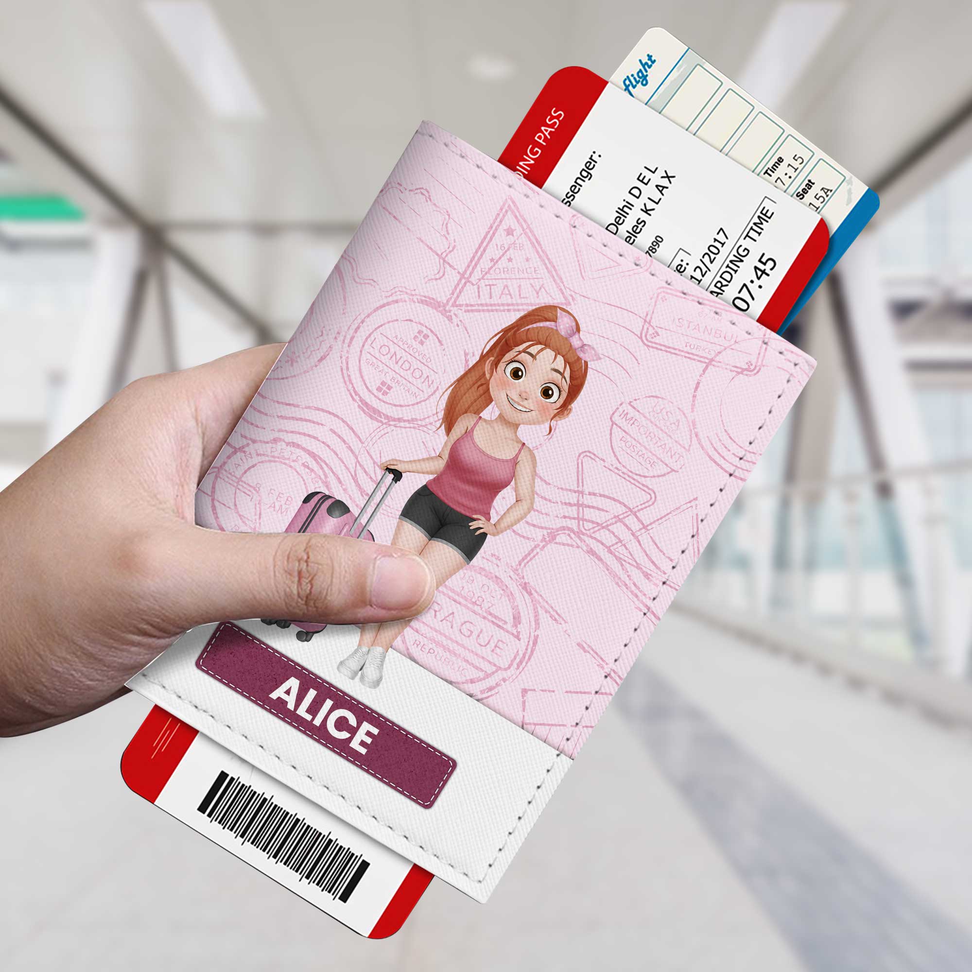 Porte Passeport Personnalisé Homme - Version Voyageur - Image 2