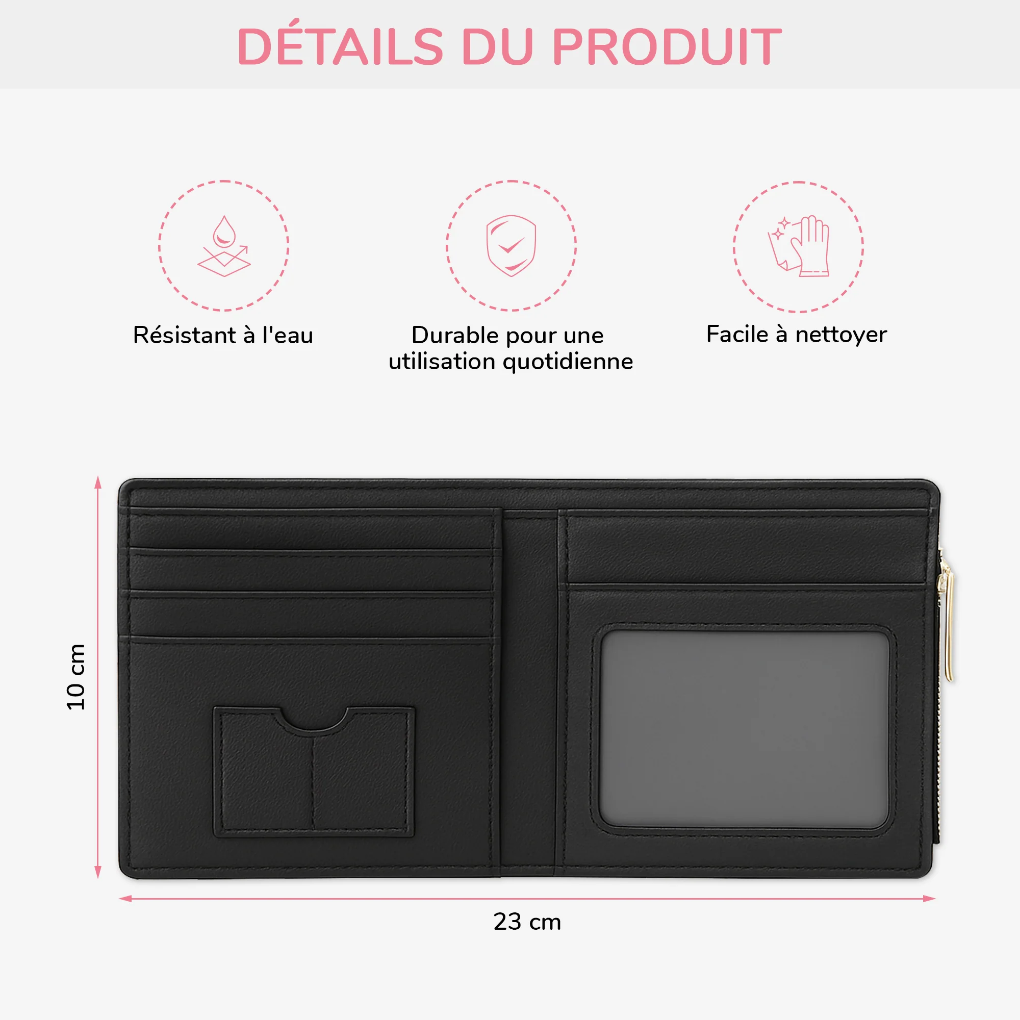 Portefeuille Cuir Personnalisé Homme - Légende Mari Papy Lion - Image 3