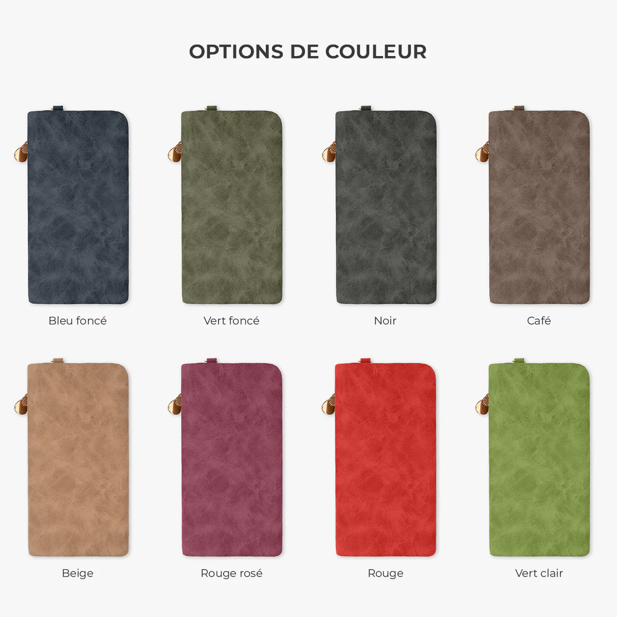 Portefeuille Femme Cuir Personnalisé Avec Dragonne - Cadeau Maman Mamie Cœur Et Fleur - Image 5
