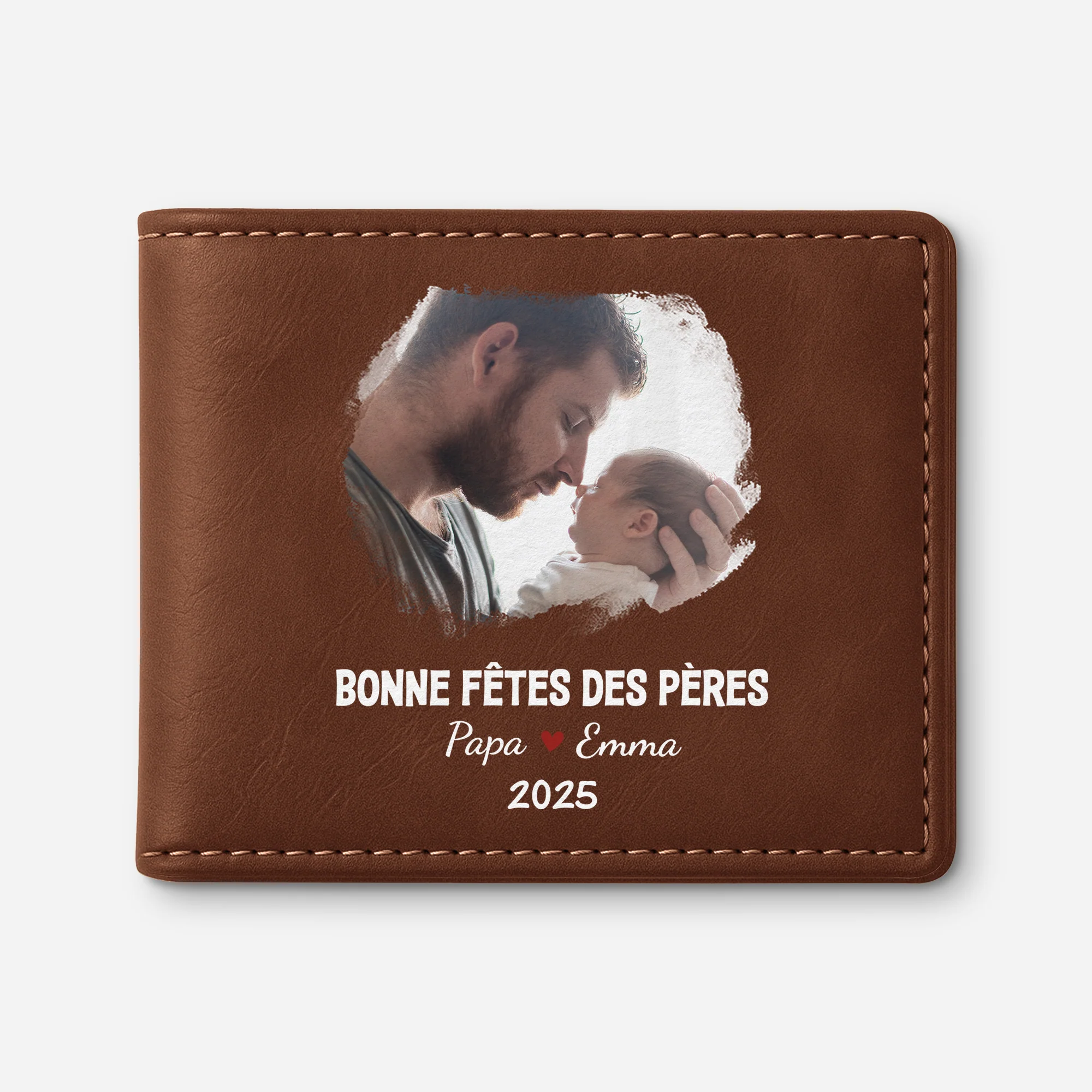 Portefeuille Personnalisé Avec Photo - Joyeuse Fête Des Pères/Mères