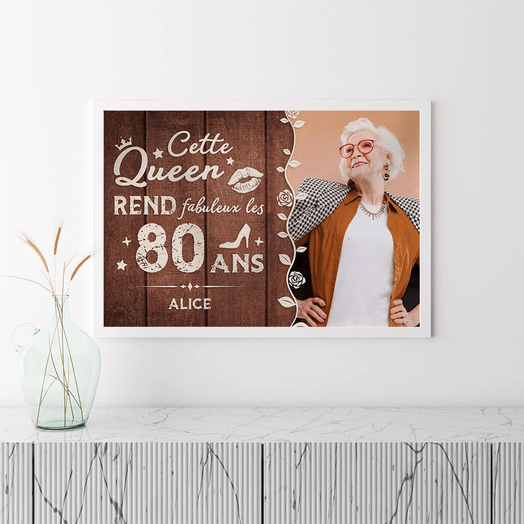 Affiche anniversaire personnalisée 60 ans– Queen fabuleuse - Image 3