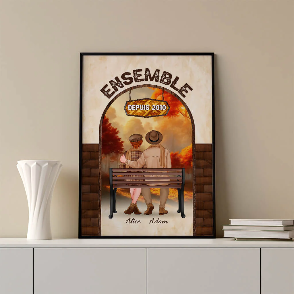 Poster Couple Personnalisé - Ensemble Depuis Automne - Image 3