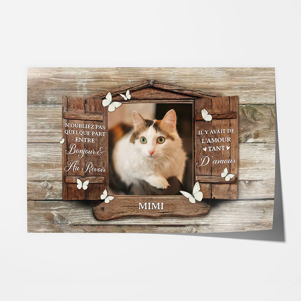 Poster Personnalisé - Entre Bonjour et Au Revoir Chat