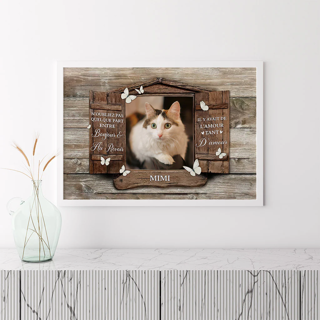 Poster Personnalisé - Entre Bonjour et Au Revoir Chat - Image 3