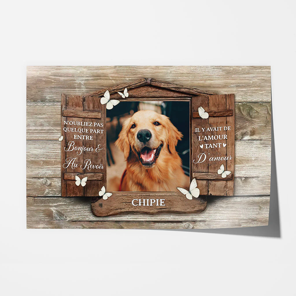 Poster Chien Personnalisé - Entre Bonjour et Au Revoir Chien