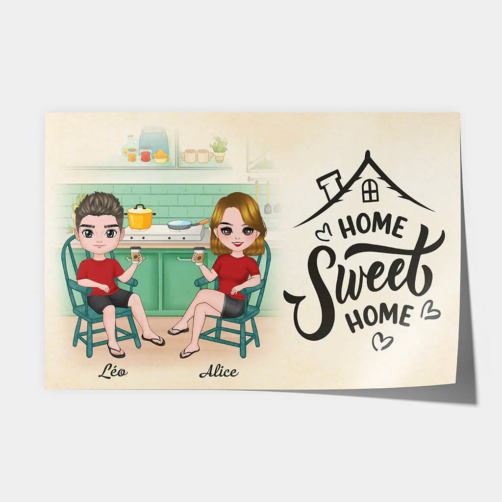 Poster Pas Cher Personnalisé - Home Sweet Home
