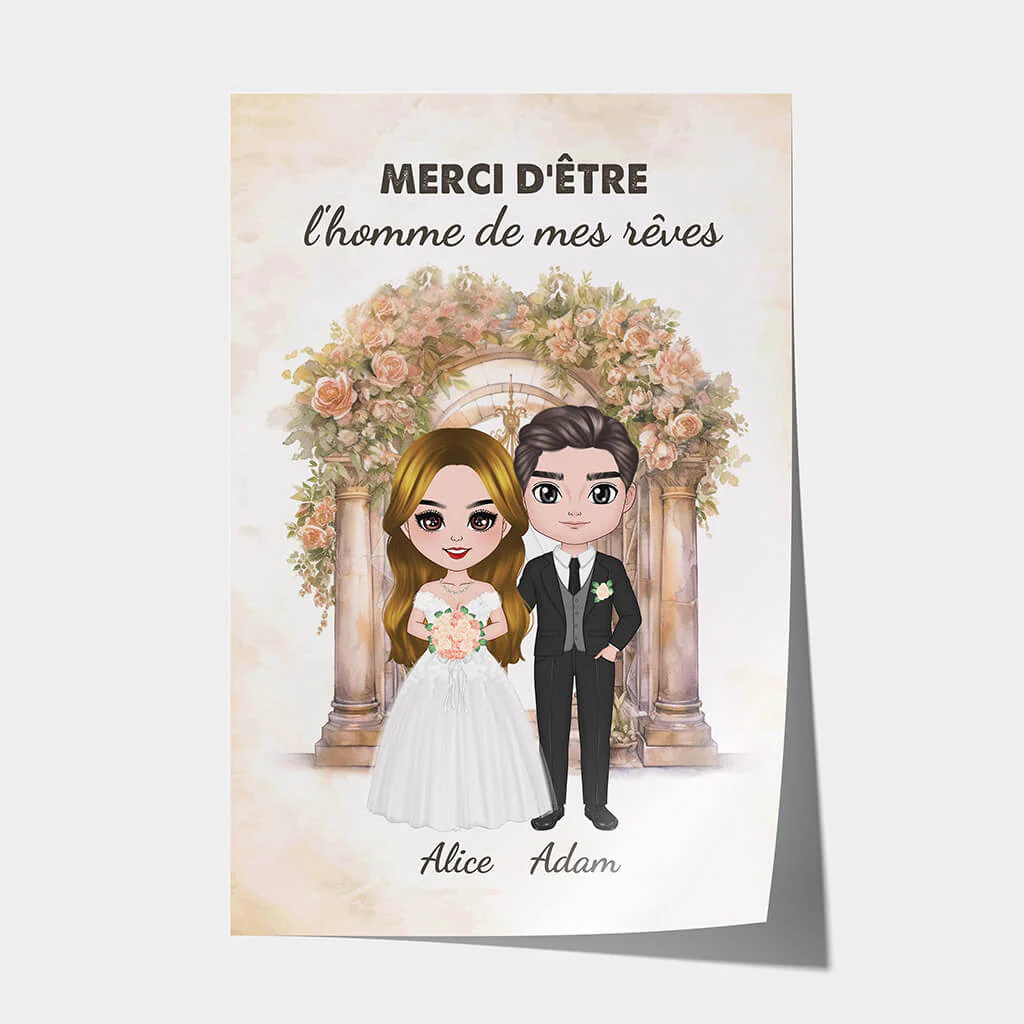 Poster Personnalisé - Merci D'être L'homme de Mes Rêves