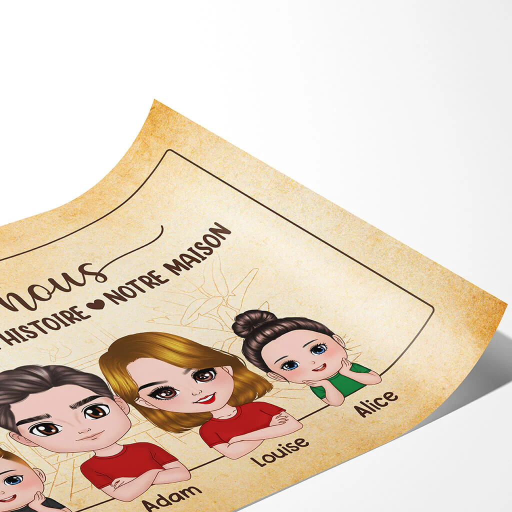 Poster Personnalisé Famille - Notre Vie Notre Histoire Notre Maison - Image 2