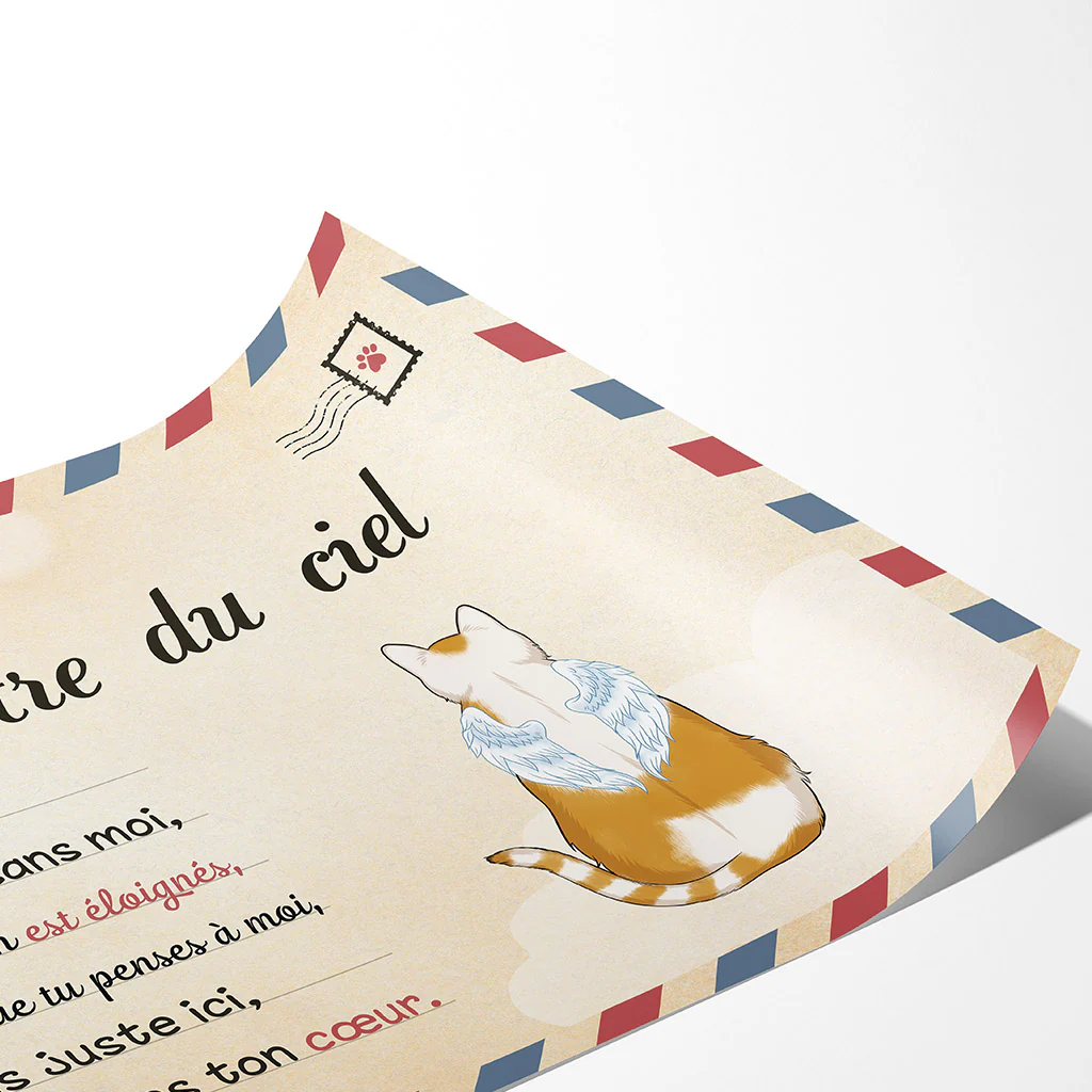Poster Personnaliser Hommage Chat - Une Lettre Du Ciel - Image 2