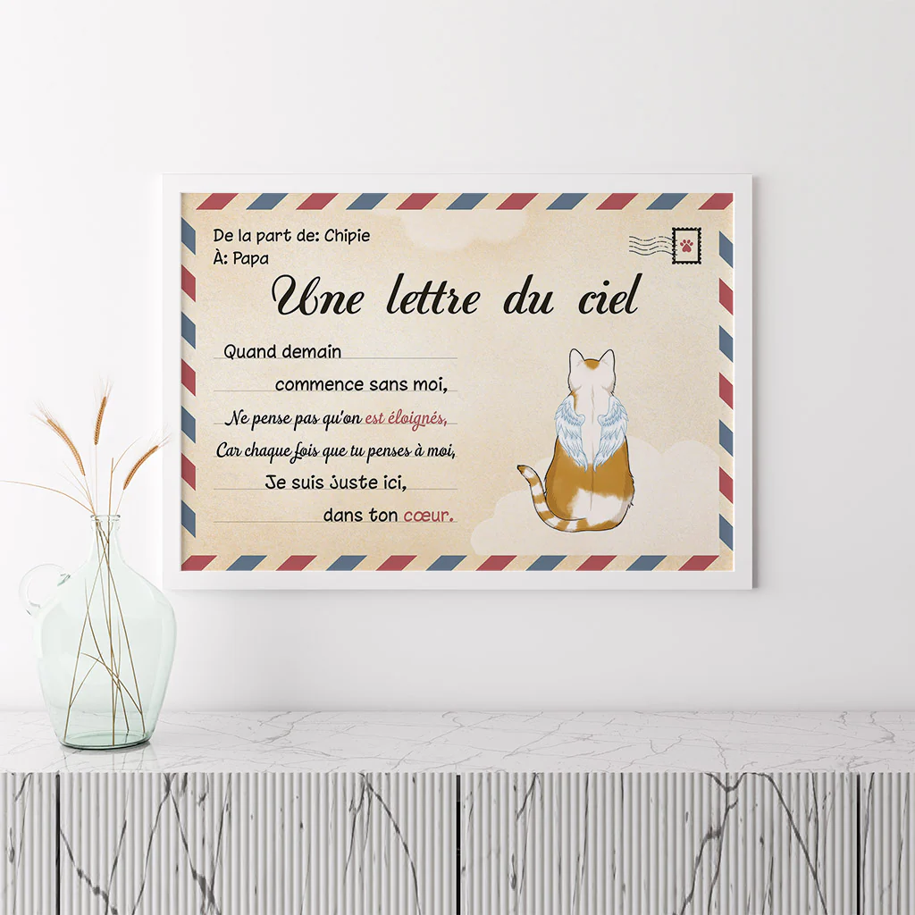 Poster Personnaliser Hommage Chat - Une Lettre Du Ciel - Image 3