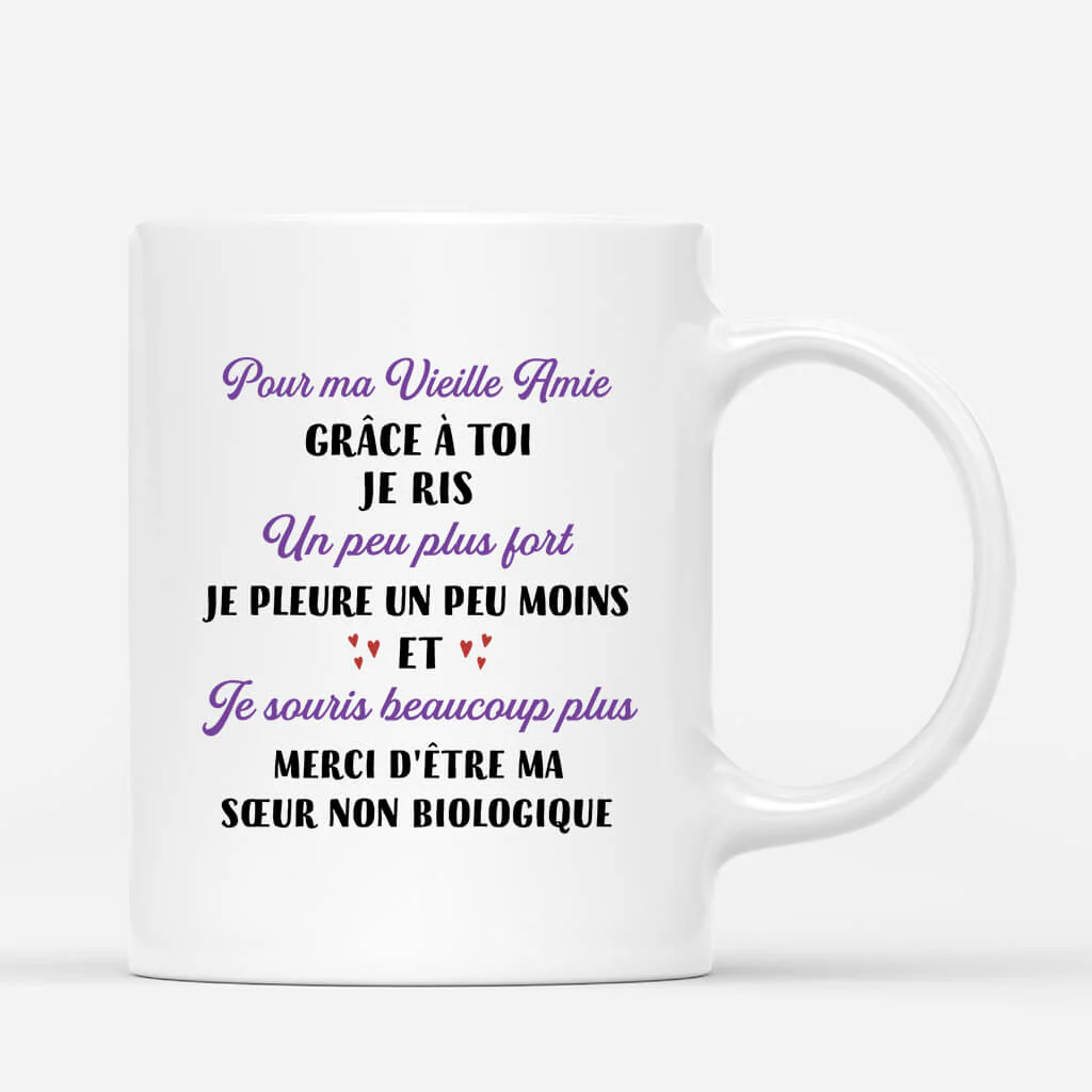 Mug Amitié Personnalisé | Pour Ma Vieille Amie - Image 3