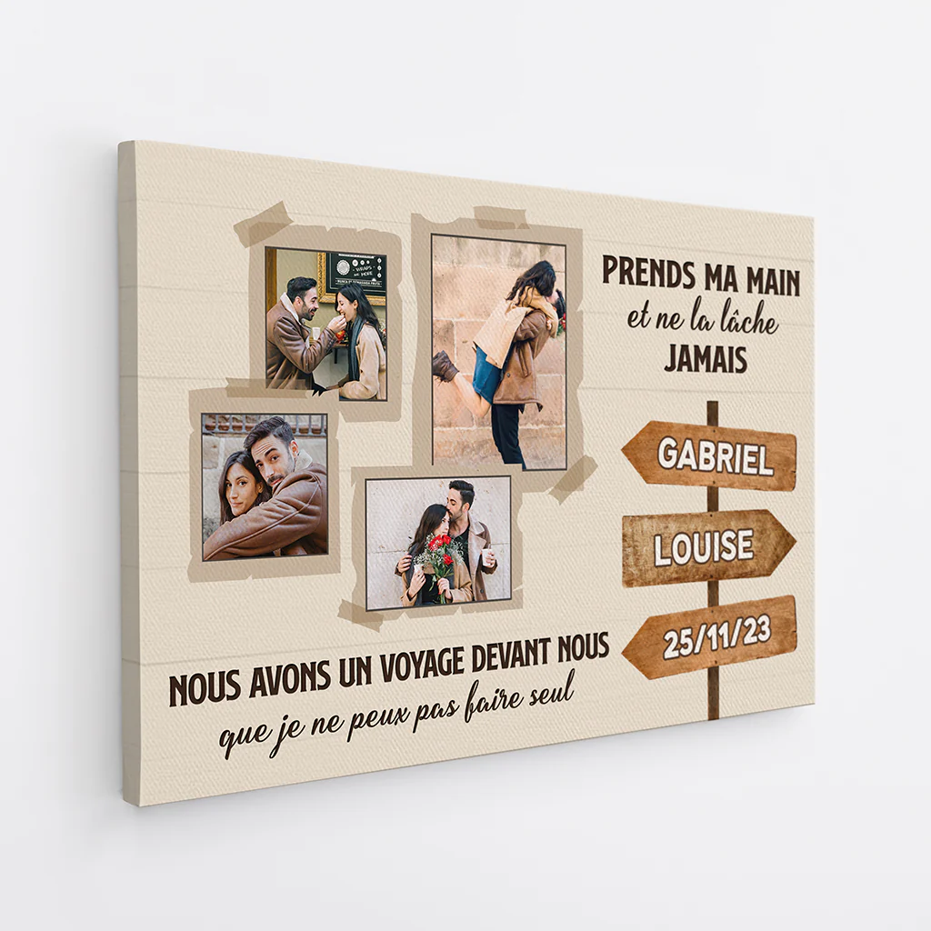 Prends Ma Main Et Ne La Lâche Jamais - Toile Personnalisée Photo - Image 2