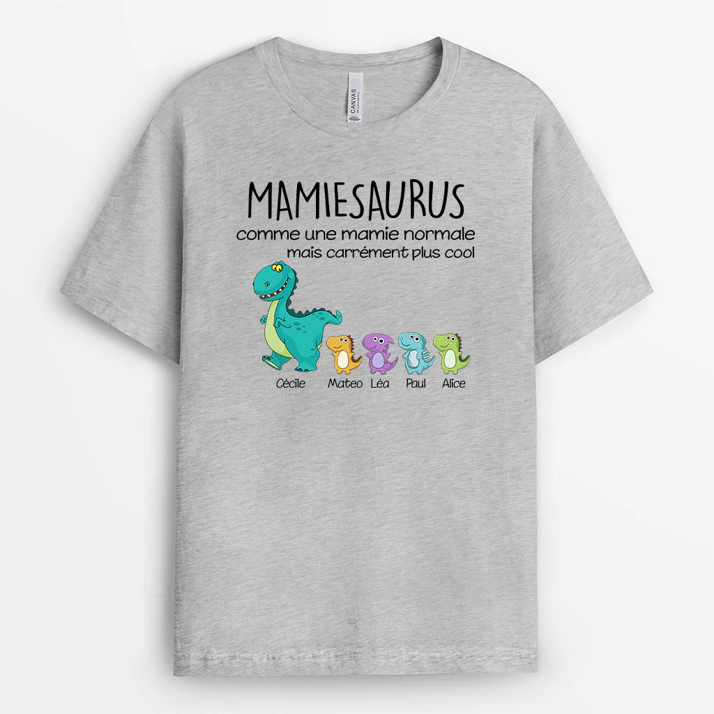 T Shirt Personnalisé Fete Des Grand Mere - MamieSaurus