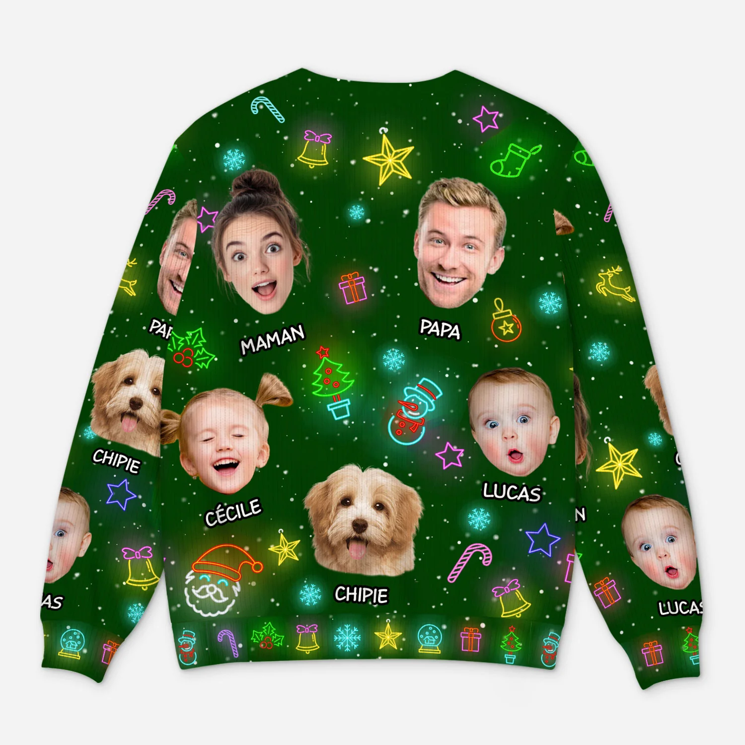Pull Moche De Noël Personnalisé Avec Photo - Noël En Famille - Image 3
