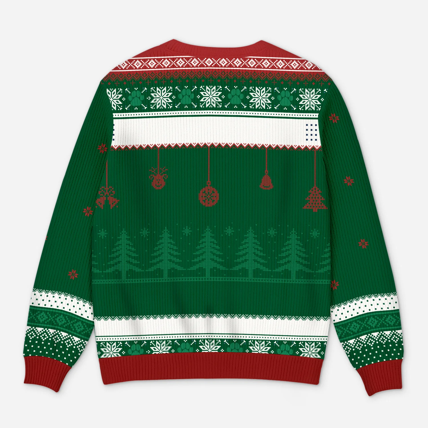 Pull Moche De Noël Personnalisé Couple - Toi Moi Et Notre Chien Version La Nuit - Image 3