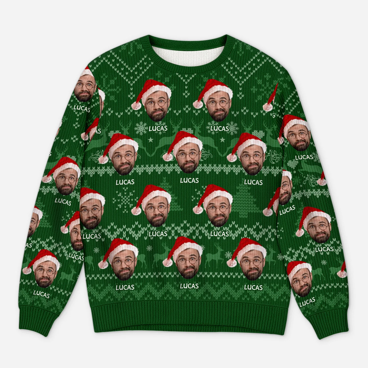 Pull Moche de Noël Personnalisé Drôle avec Photo