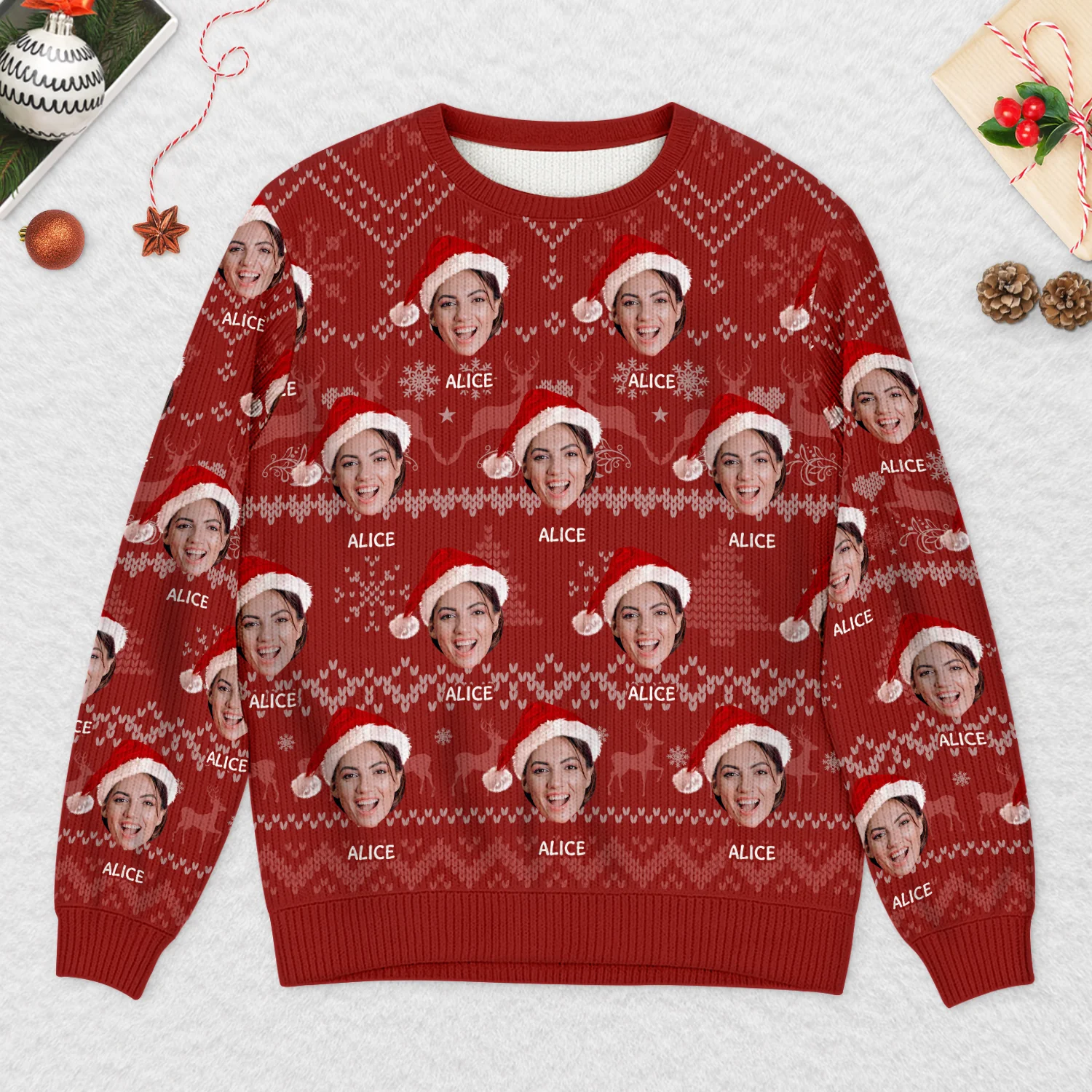 Pull Moche de Noël Personnalisé Drôle avec Photo - Image 2