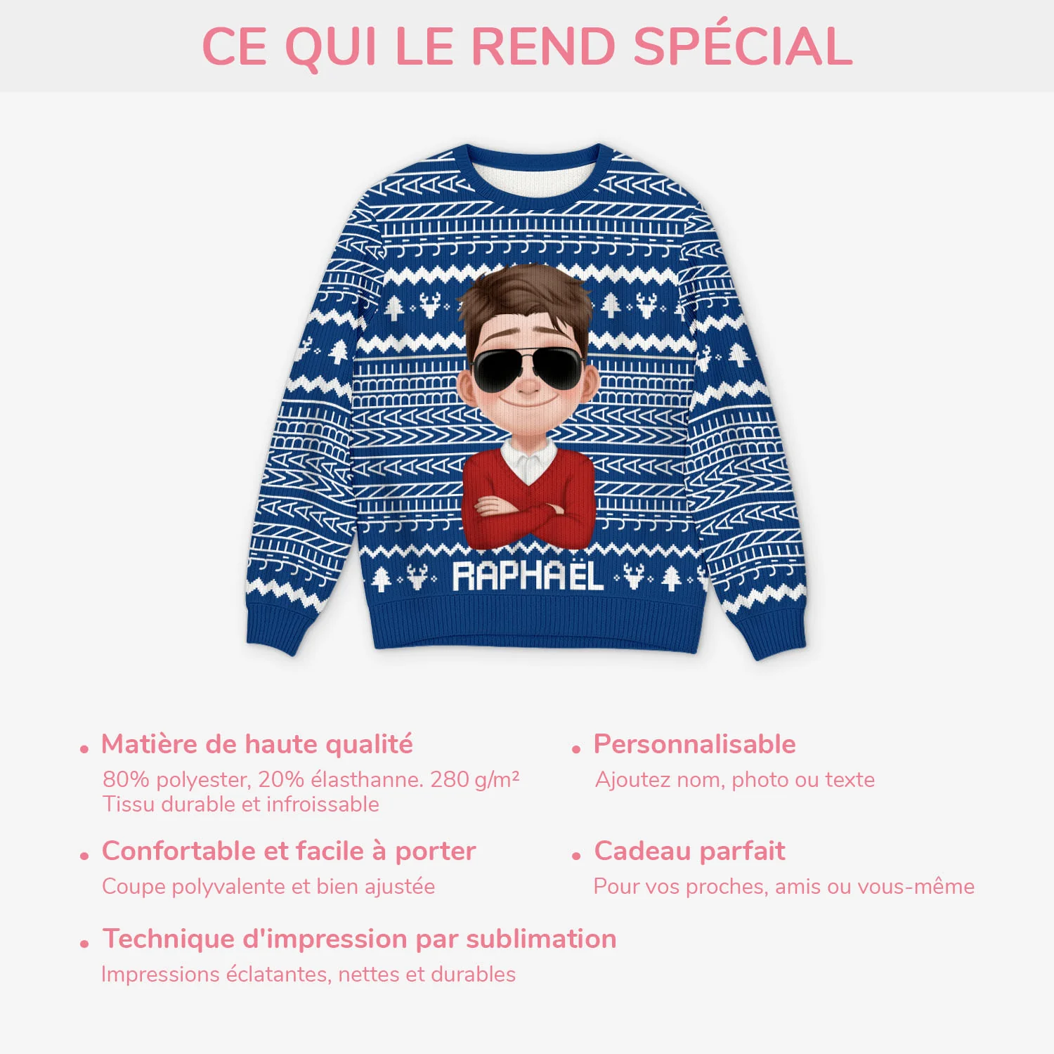 Pull Moche de Noël Personnalisé - J'en Ai Marre - Image 5