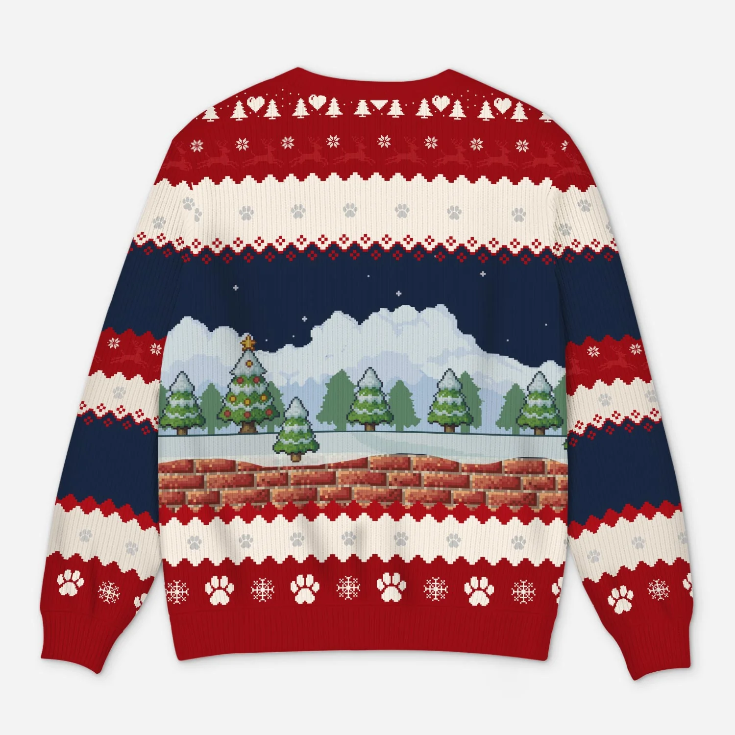 Pull Moche De Noël Personnalisé - Un Homme Et Son Chien - Image 3