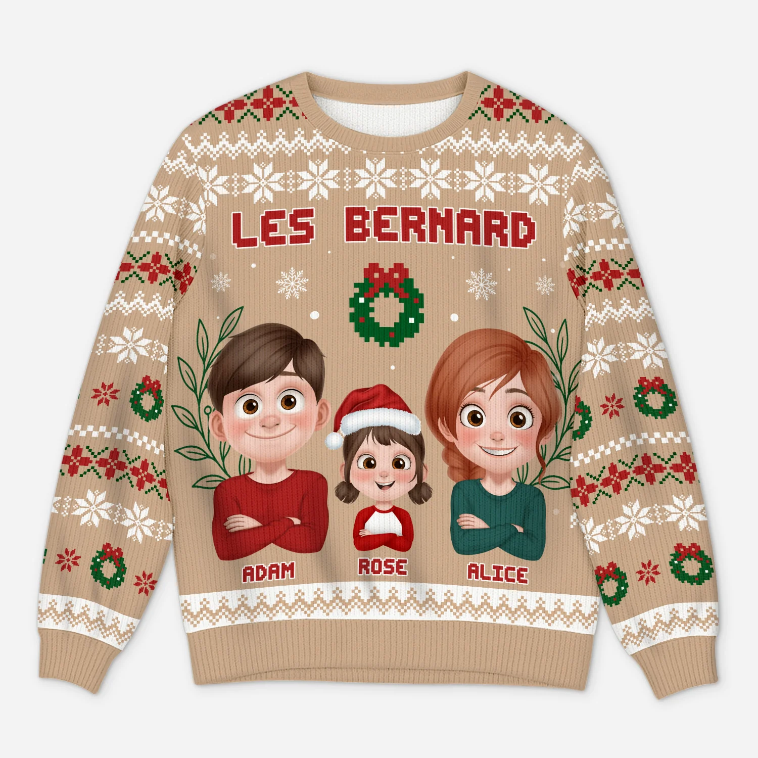 Pull Moche Personnalisé - Pull Moche de Noel Famille