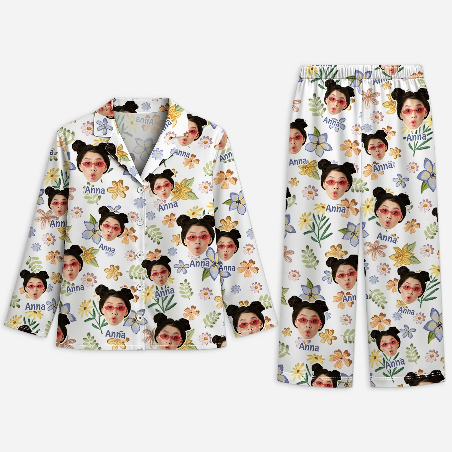 Pyjama Fleuri Personnalisé - Ma Belle