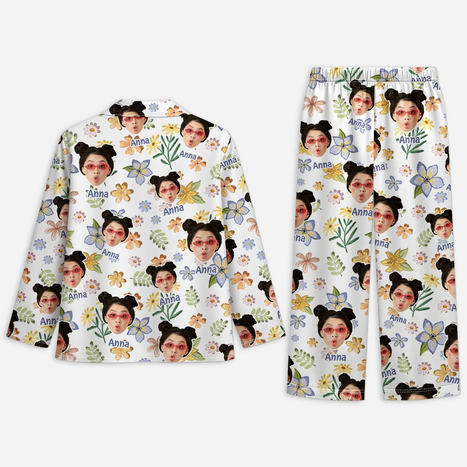 Pyjama Fleuri Personnalisé - Ma Belle - Image 2