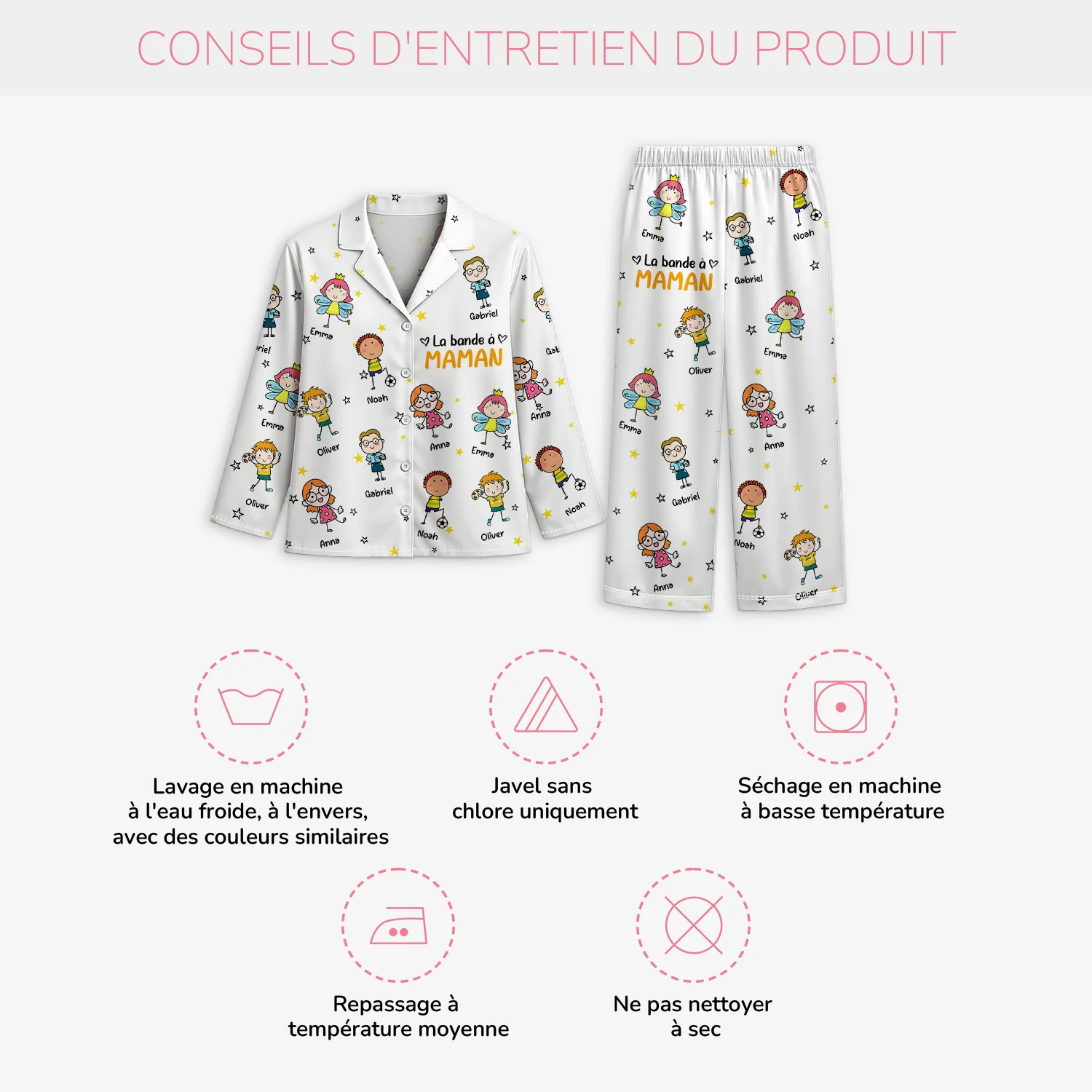 Pyjama Imprimé Personnalisé - Cette Maman Ce Papa Appartient À - Image 4