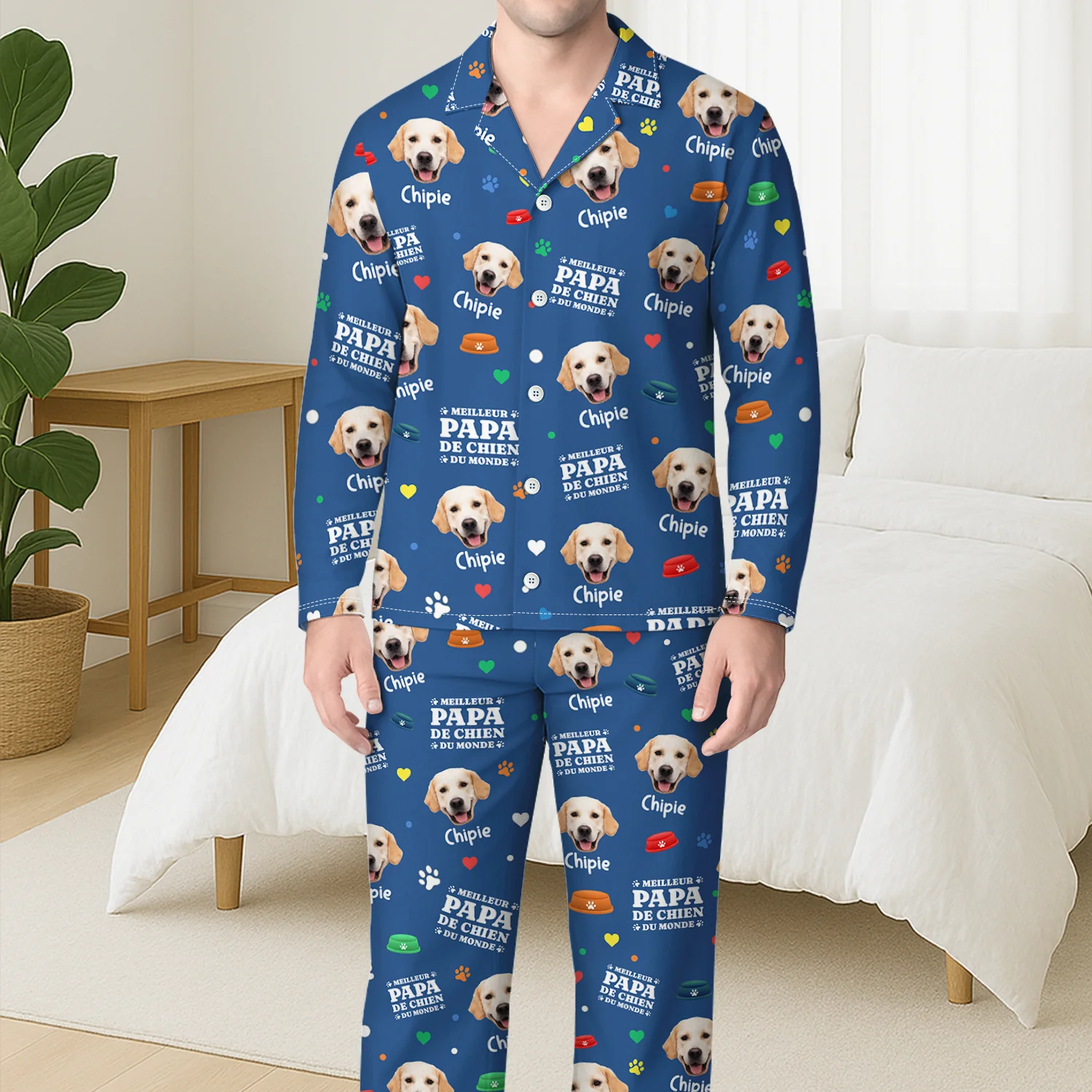 Pyjama Personnalisé Photo - Meilleure Maman/Papa Chien Du Monde - Image 3