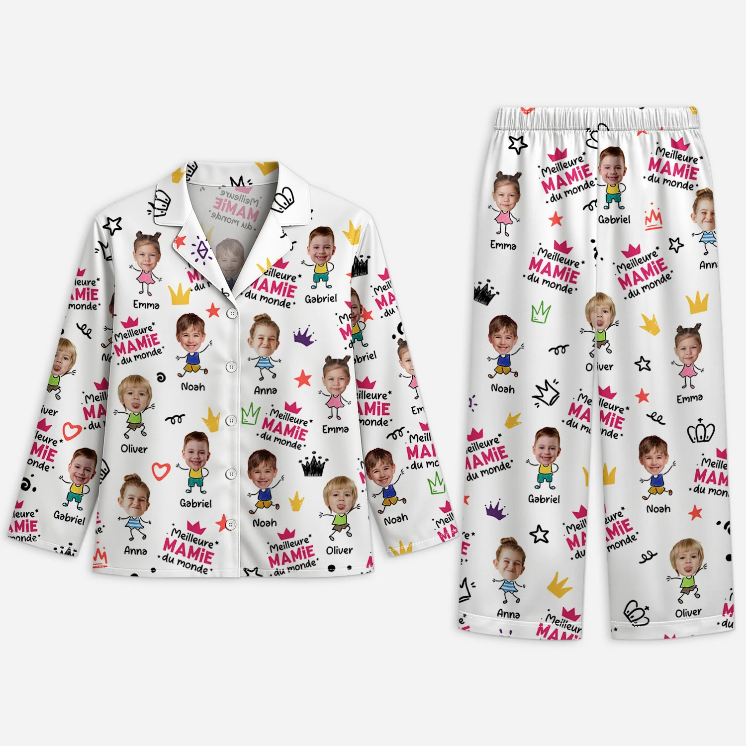 Pyjama Personnalisé Avec Photo - Le Meilleur Papy Mamie