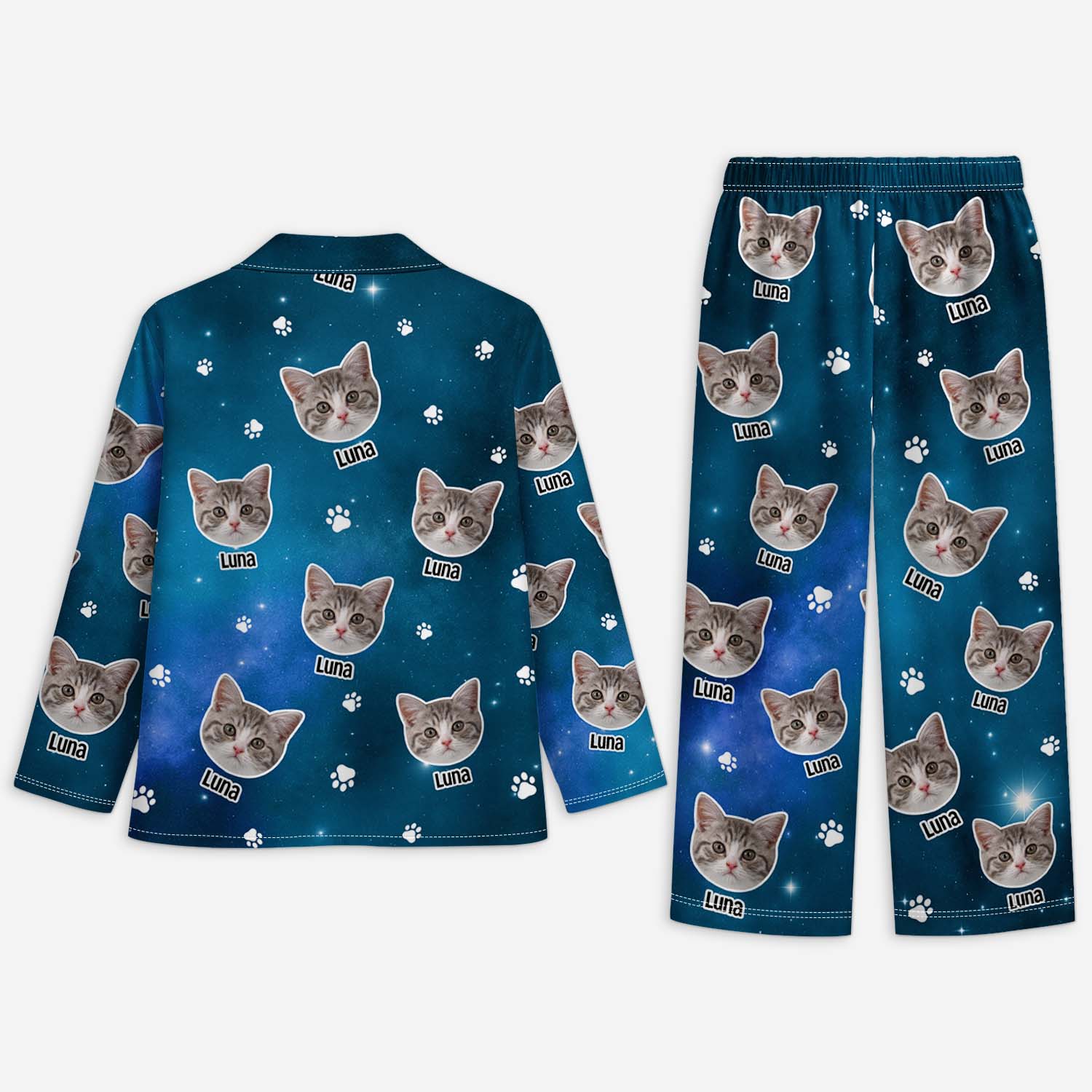 Pyjama Personnalisé Avec Photo - Mon Chat De L'espace - Image 2