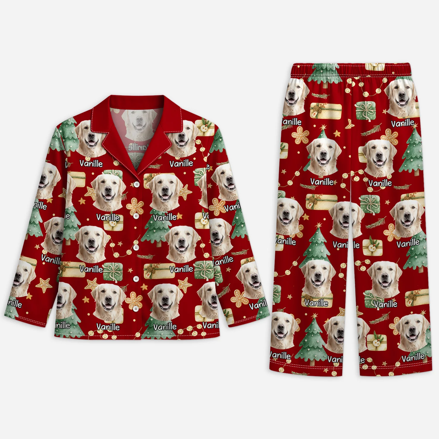 Pyjama Personnalisé Photo - Noël avec Mon Chien/Chat