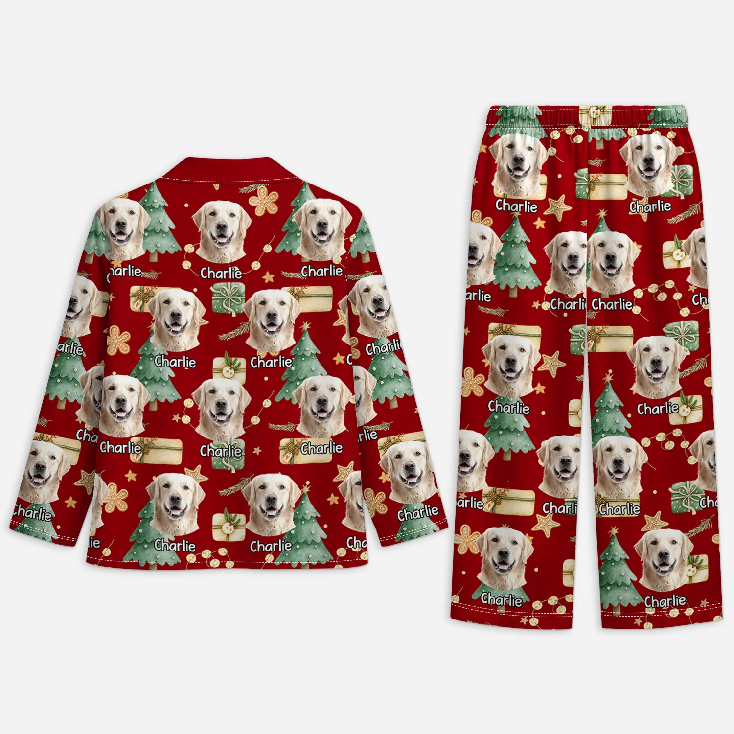 Pyjama Personnalisé Photo - Noël avec Mon Chien/Chat - Image 2