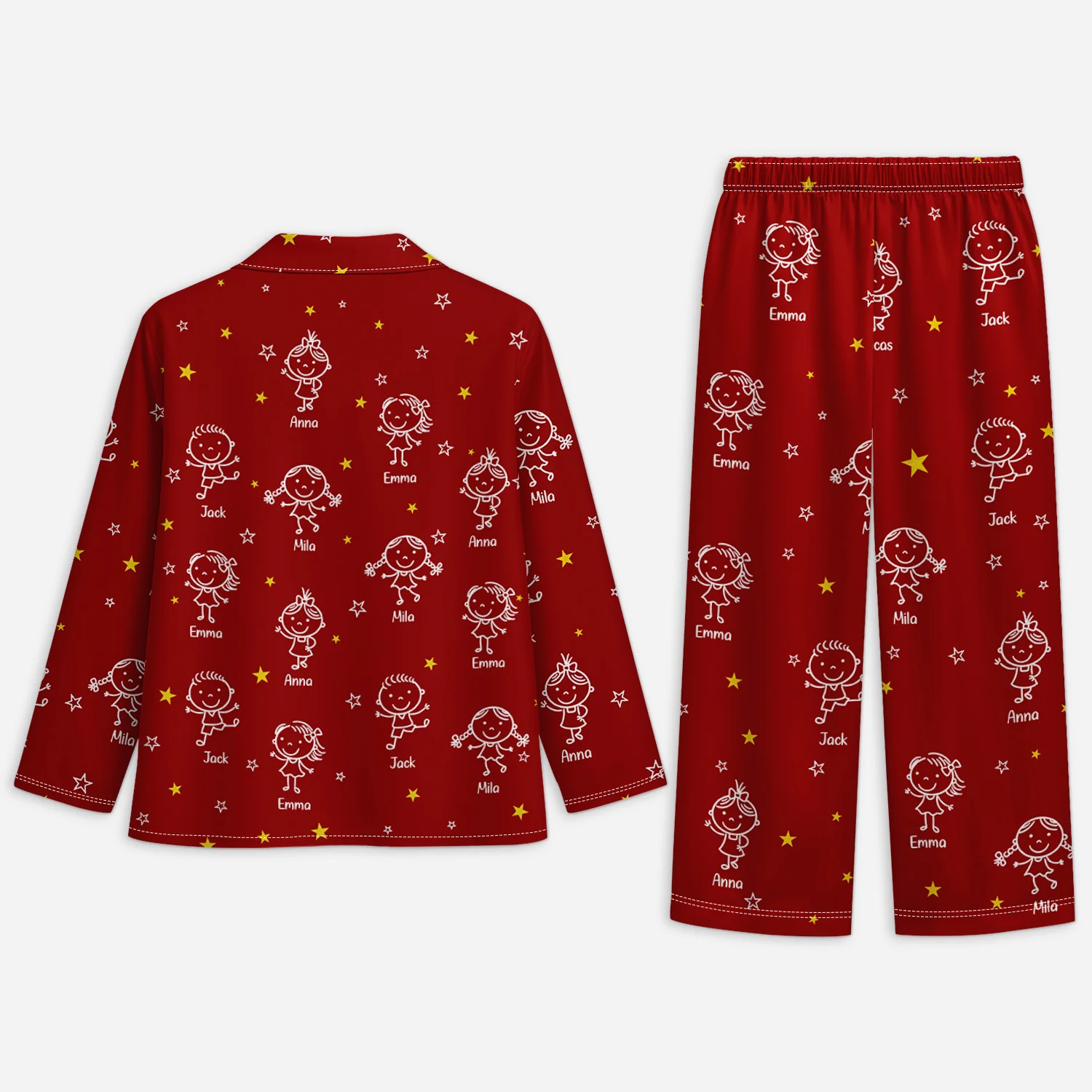 Pyjama Personnalisé Famille Avec Prénom - Cette Maman Ce Papa Appartient À - Image 2