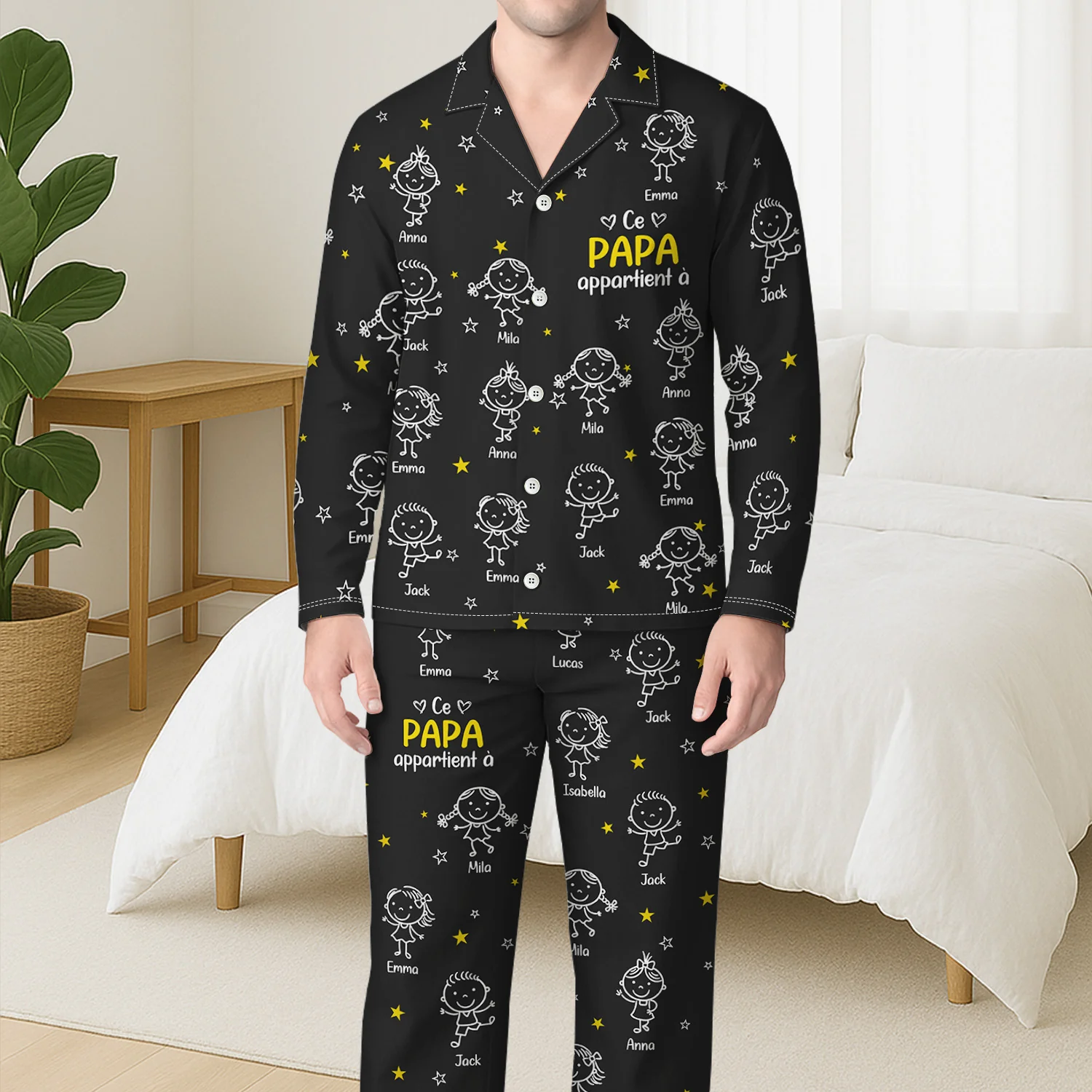 Pyjama Personnalisé Famille Avec Prénom - Cette Maman Ce Papa Appartient À - Image 3