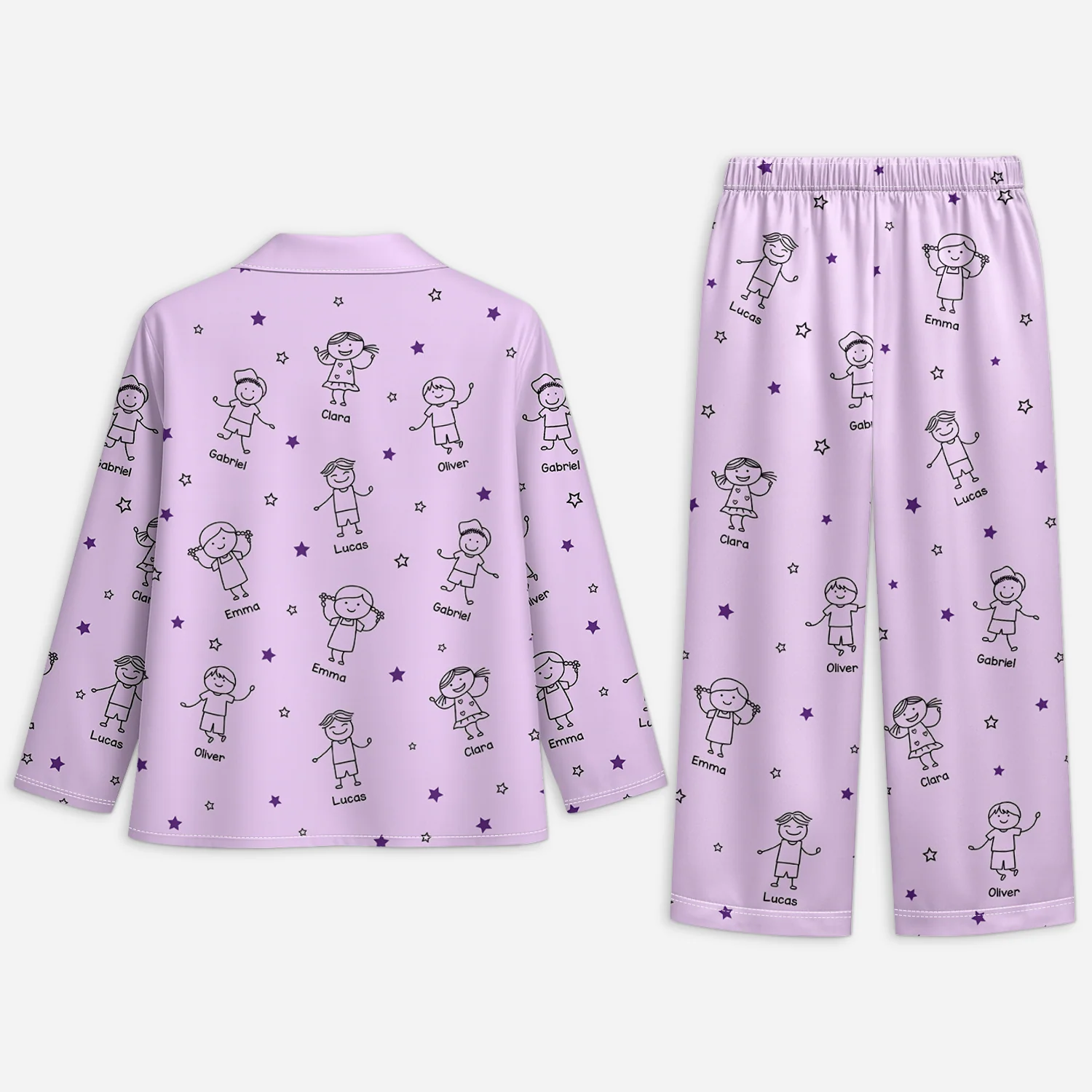 Pyjama Personnalise Famille Ce Papy Cette Mamie Appartient A Ses Enfants - Cadeau Personnalisé Papy - Image 2